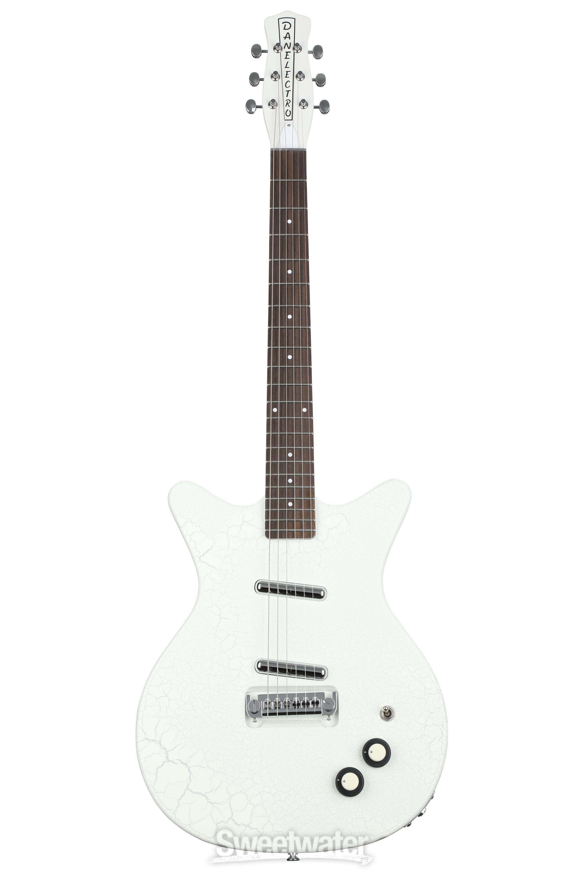 Danelectro '59M NOS+ Electric Guitar - White Crackle