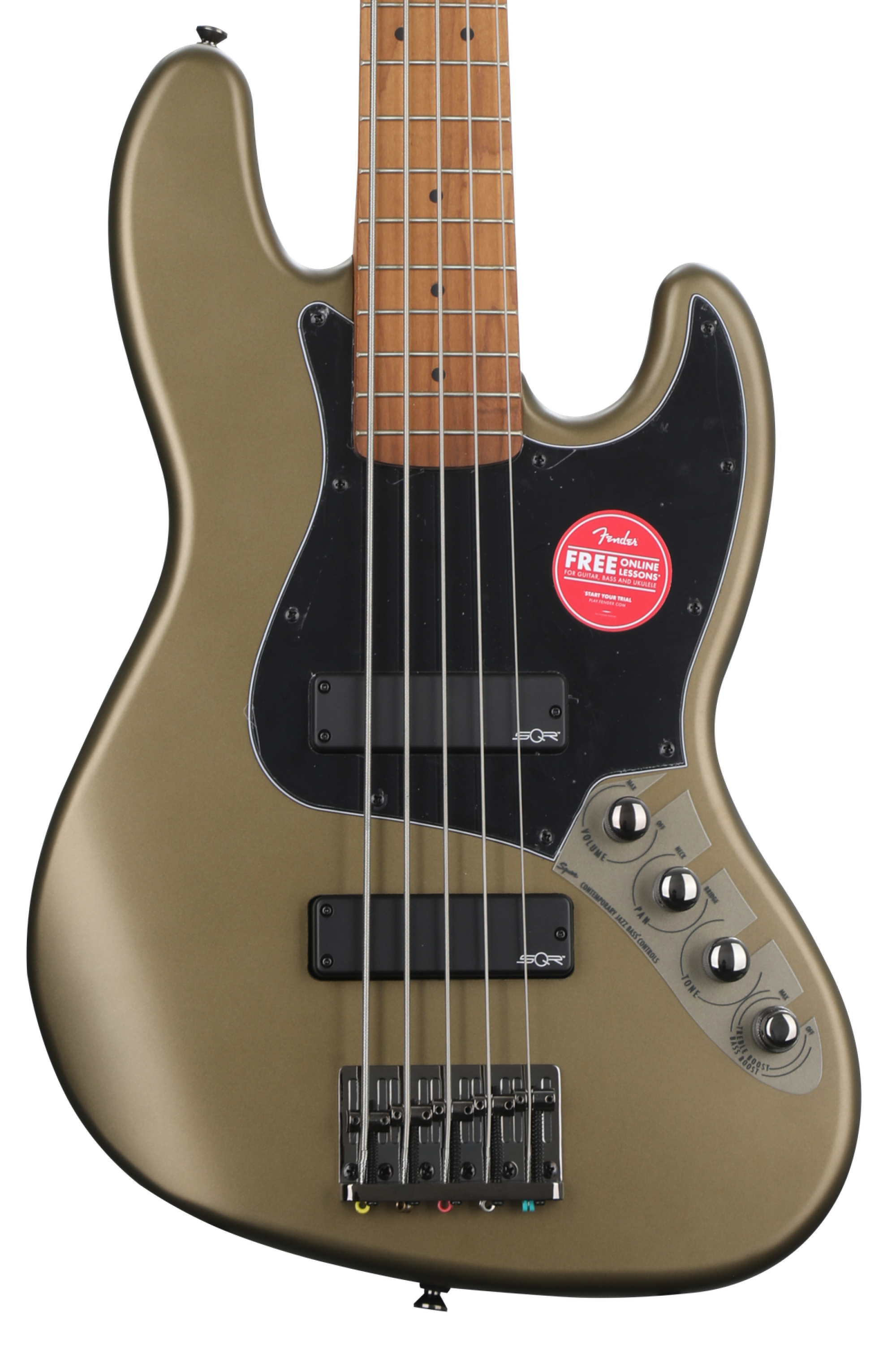 Squier Contemporary Active Jazz Bass V HH - Olive Satin ...