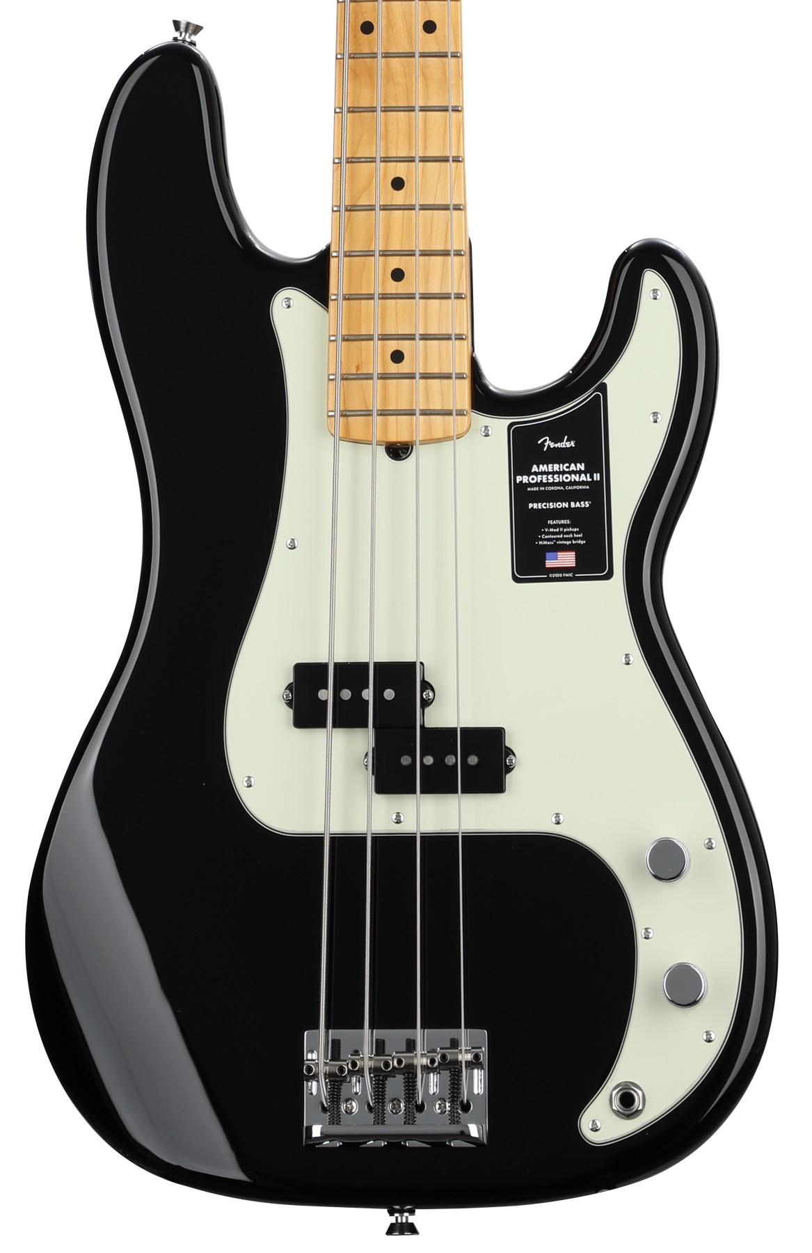 Fender American Professional II Precision Bass - Black with Maple  Fingerboard