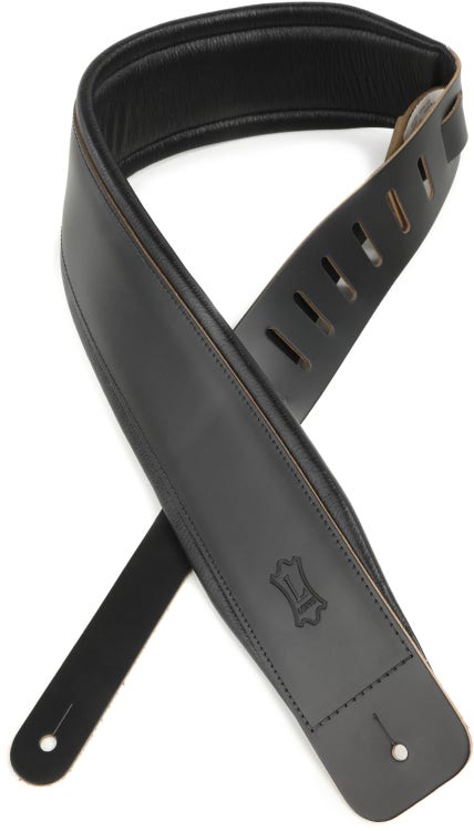 Levy's Leathers 3 Wide Leather Guitar Strap with Foam Padding and Garment  Leather Backing; Black (M26PD-BLK), 37 to 51 : : Musical  Instruments, Stage & Studio
