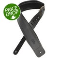 Photo of Levy's DM1PD-BLK 3-inch Leather Guitar Strap with Padded Interior- Black