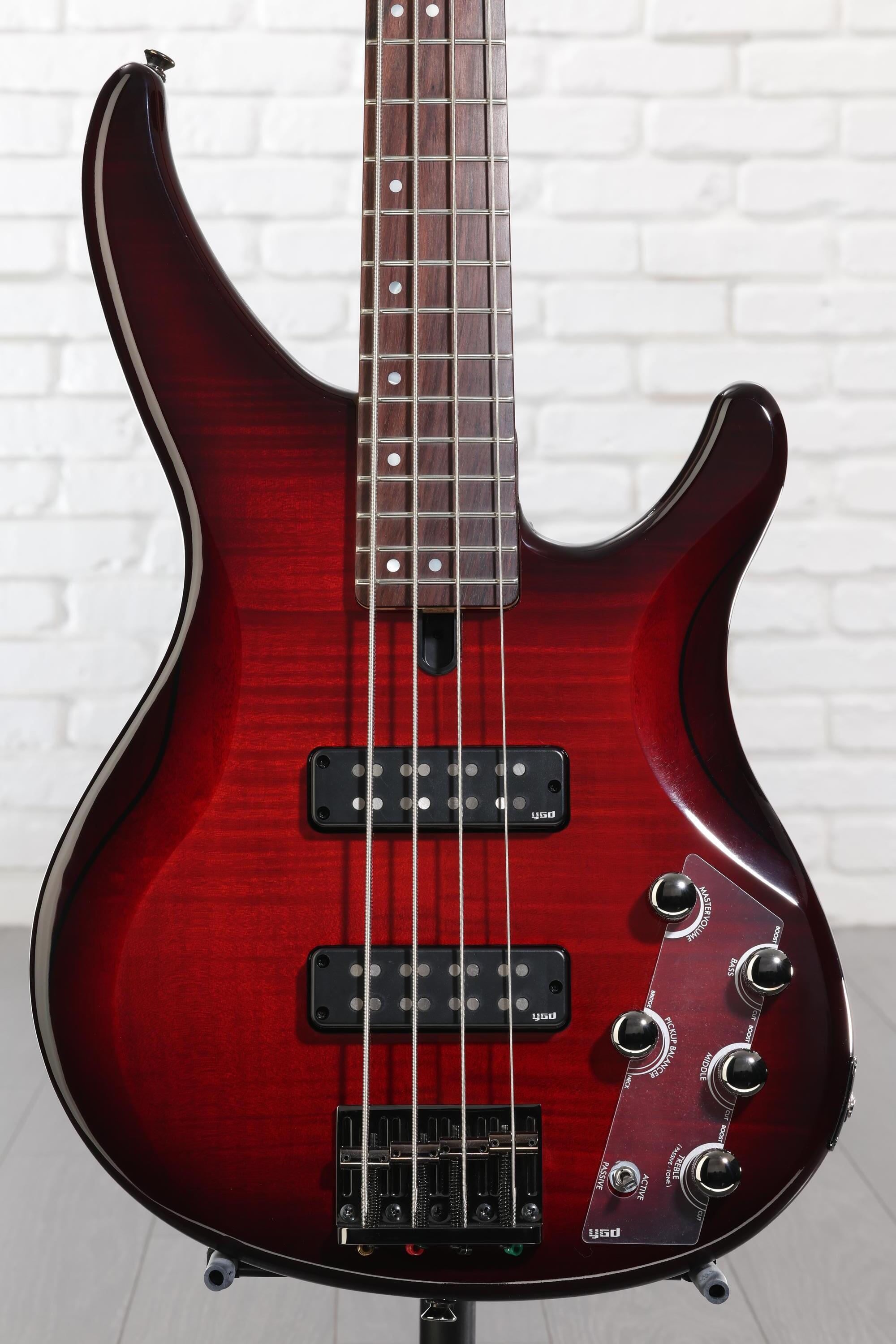 Yamaha TRBX604FM 4-string Bass Guitar - Dark Red Burst | Sweetwater
