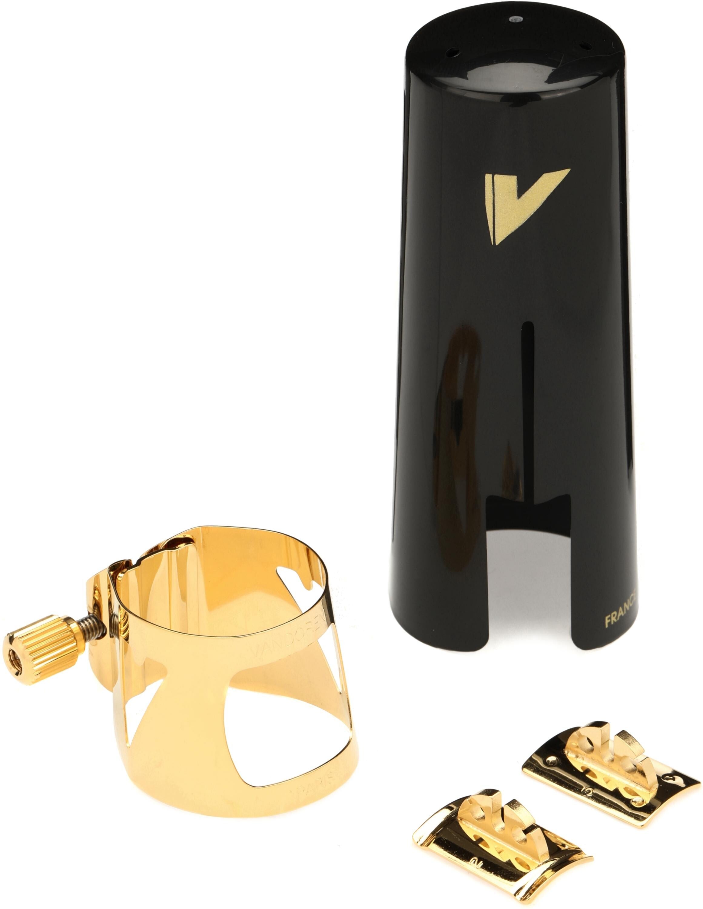 Photo of Vandoren LC09P Optimum Baritone Saxophone Ligature - Gilded Gold