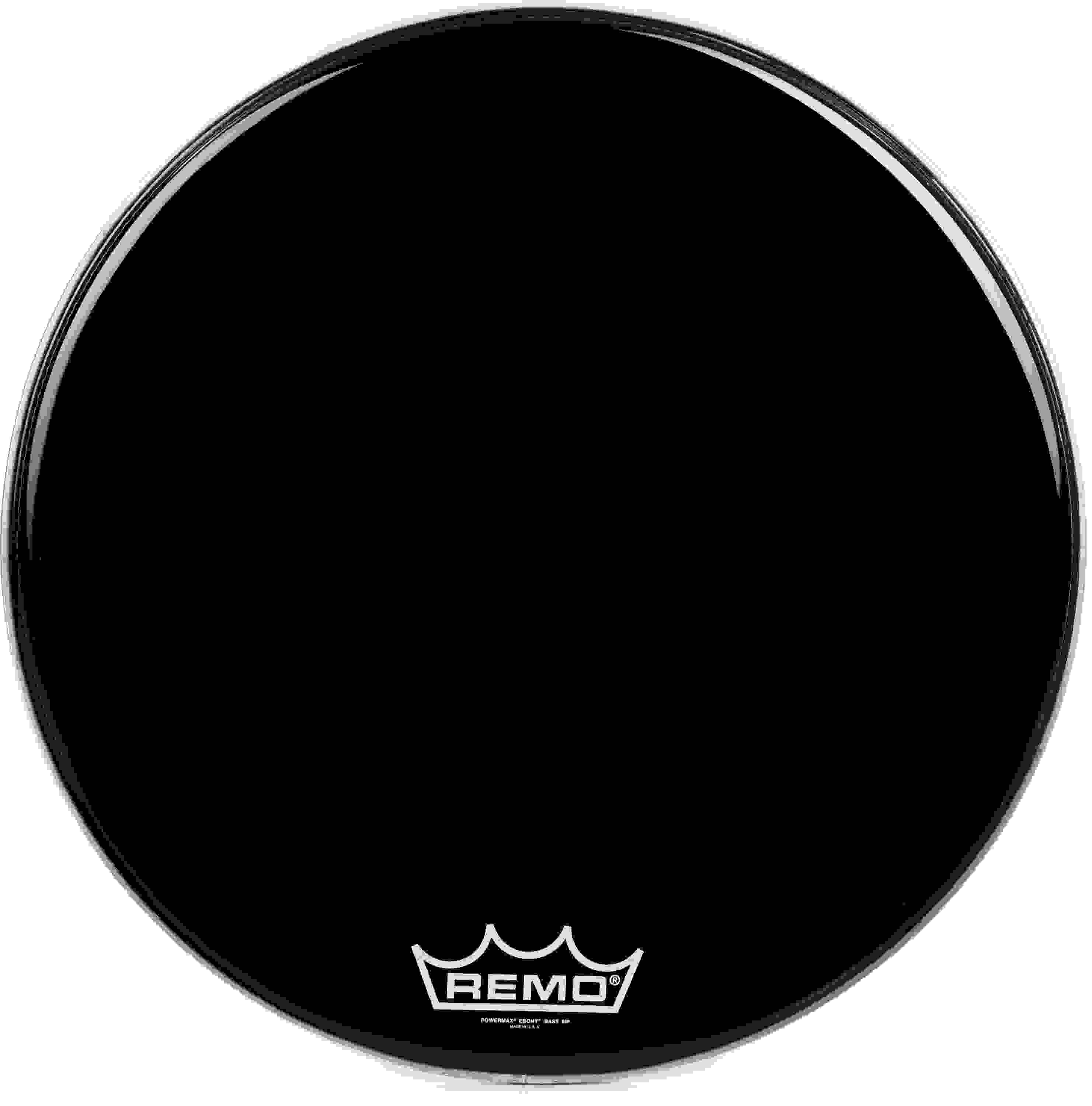 Remo Powermax Ebony Crimplock Bass Drumhead - 26 inch