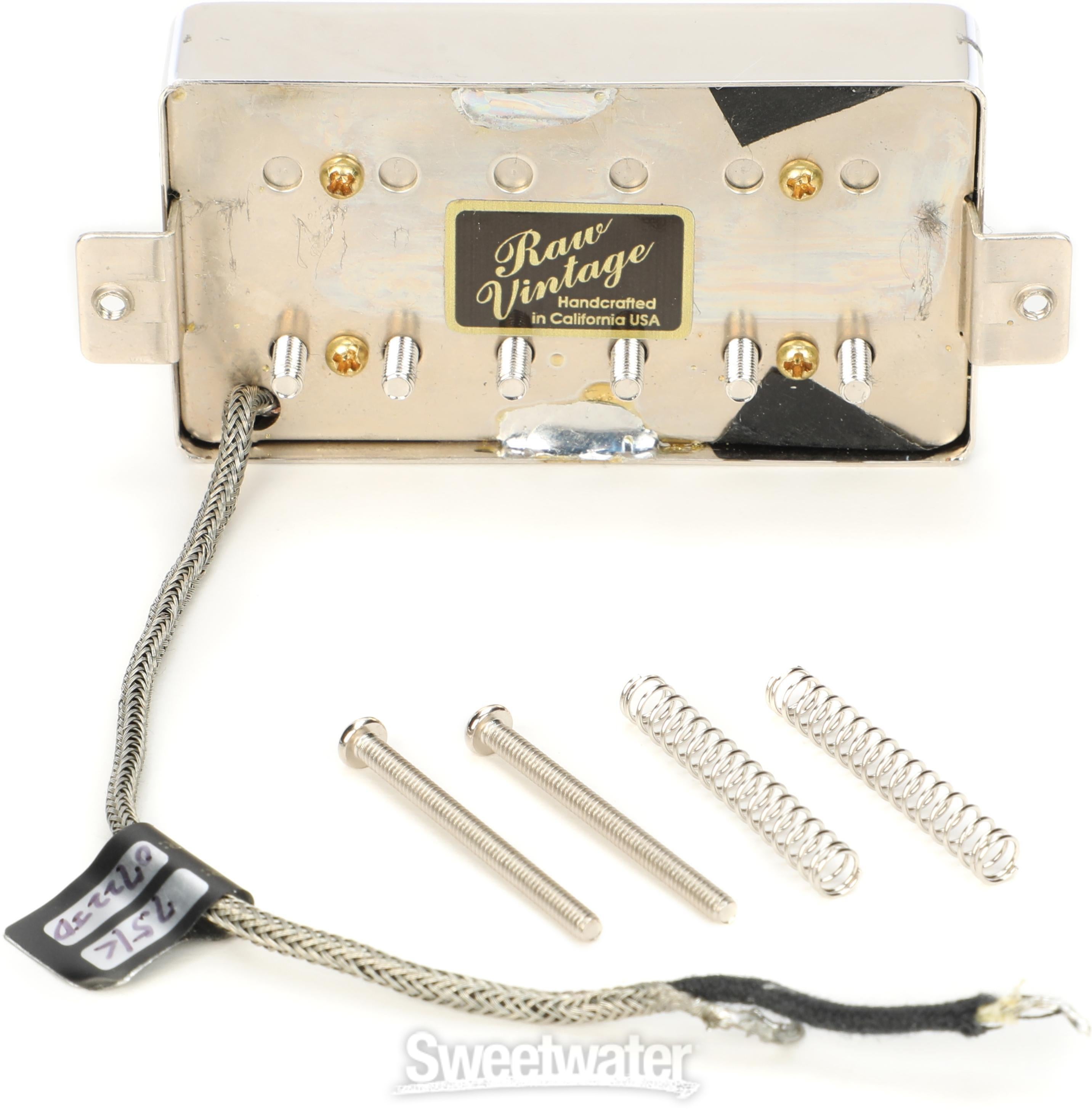 Xotic Raw Vintage PAF Bridge/Neck Humbucker Pickup - Nickel Cover Reviews |  Sweetwater