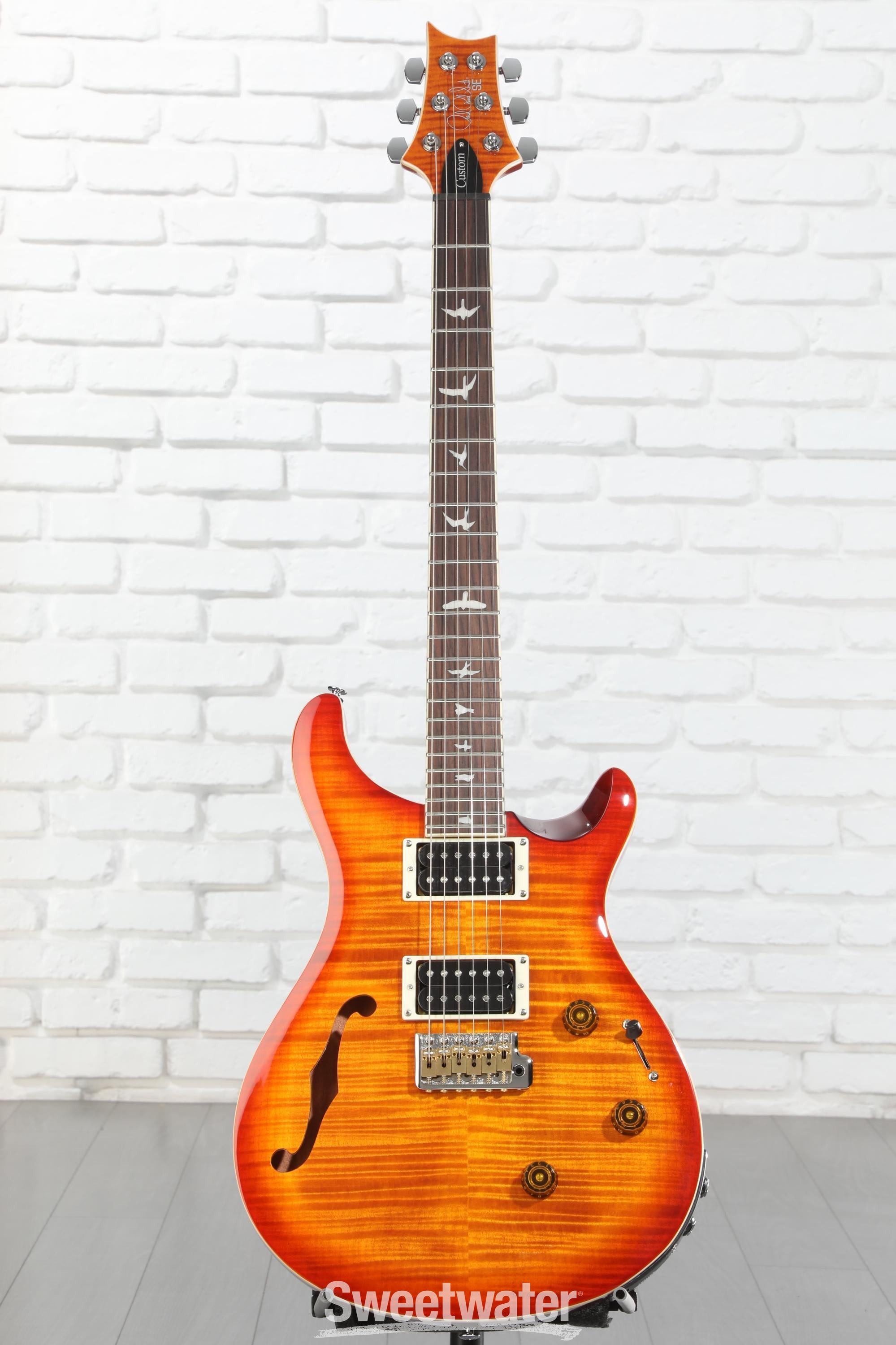 PRS SE Custom 24 Semi-Hollow Piezo Electric Guitar - Vintage