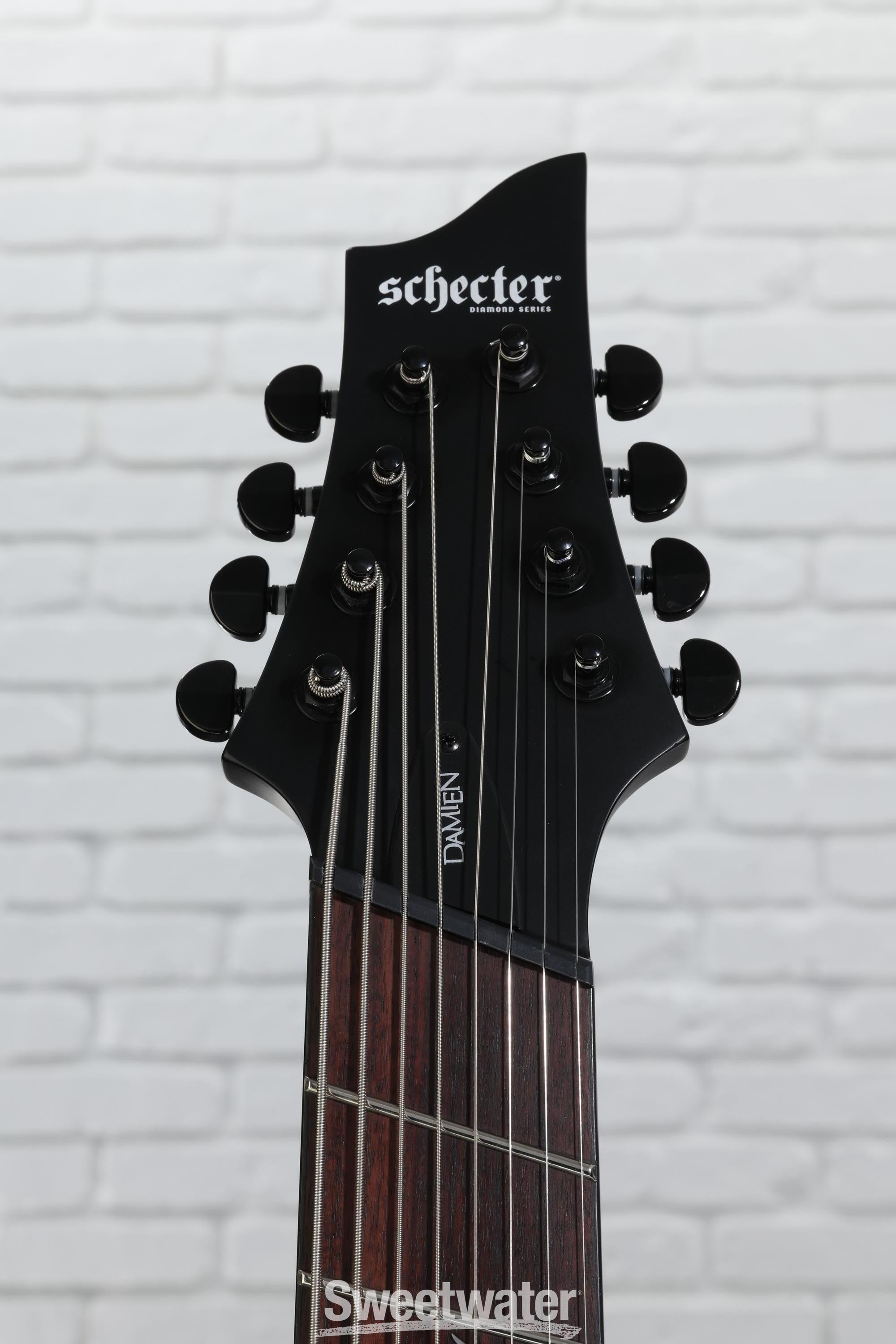 Schecter Damien-8 Multiscale 8-string Electric Guitar - Satin Black