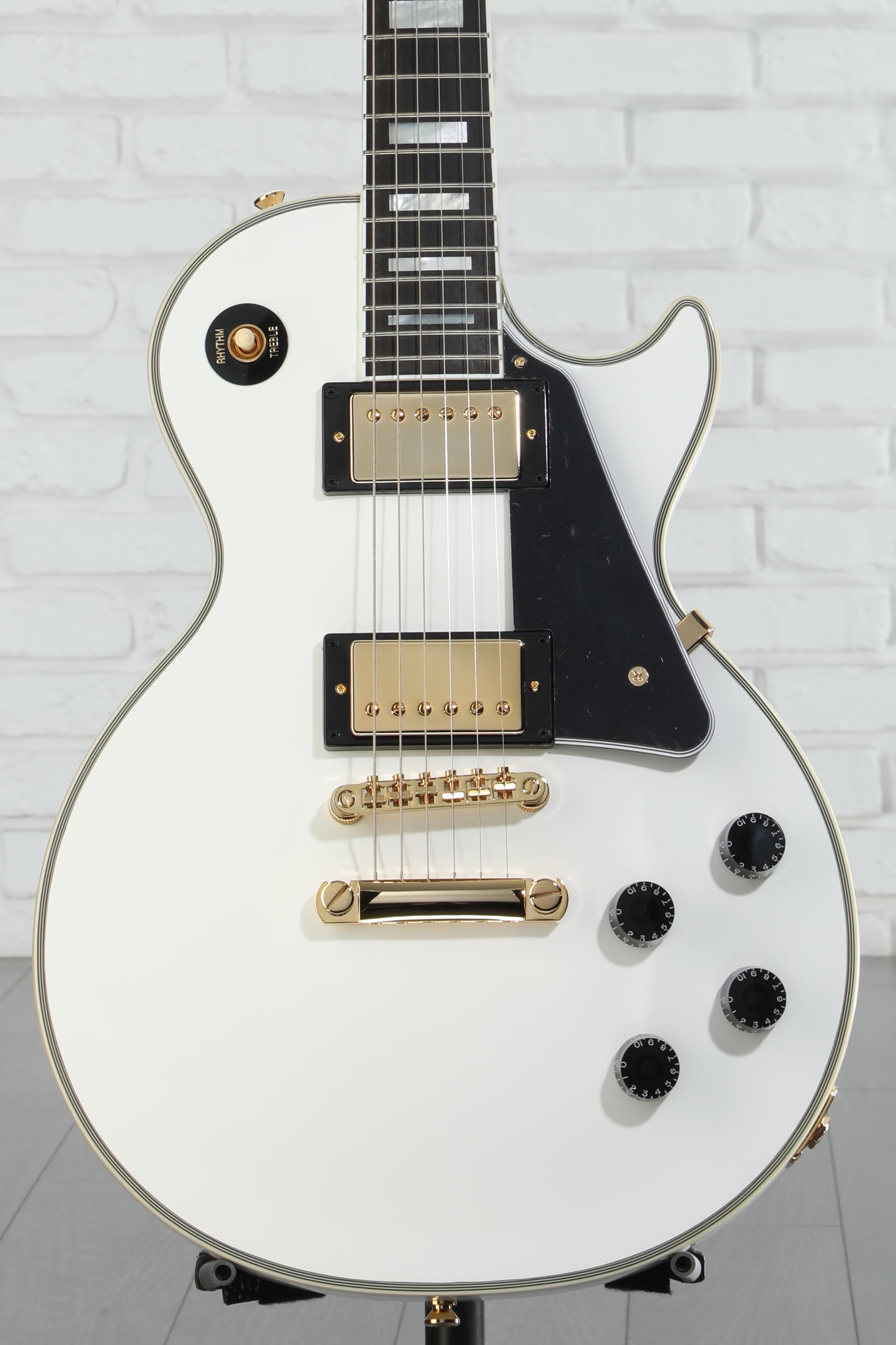 Epiphone Les Paul Custom ホワイト Amazon.com: Epiphone Les Paul Custom, Alpine White with Gold