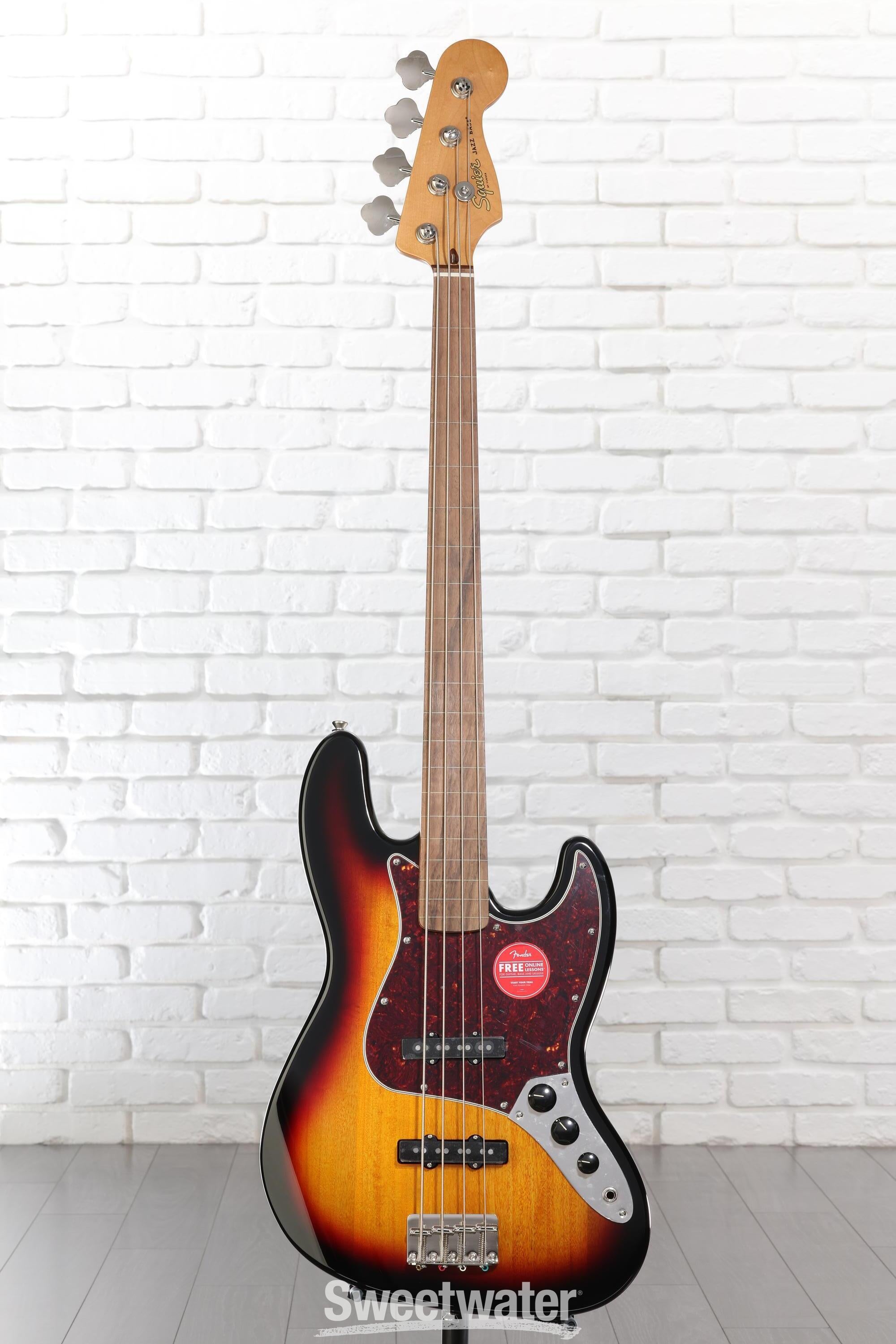 Squier Classic Vibe '60s Fretless Jazz Bass - 3-Tone Sunburst
