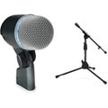 Photo of Shure Beta 52A Supercardioid Dynamic Kick Drum Microphone with Low-profile Tripod Stand