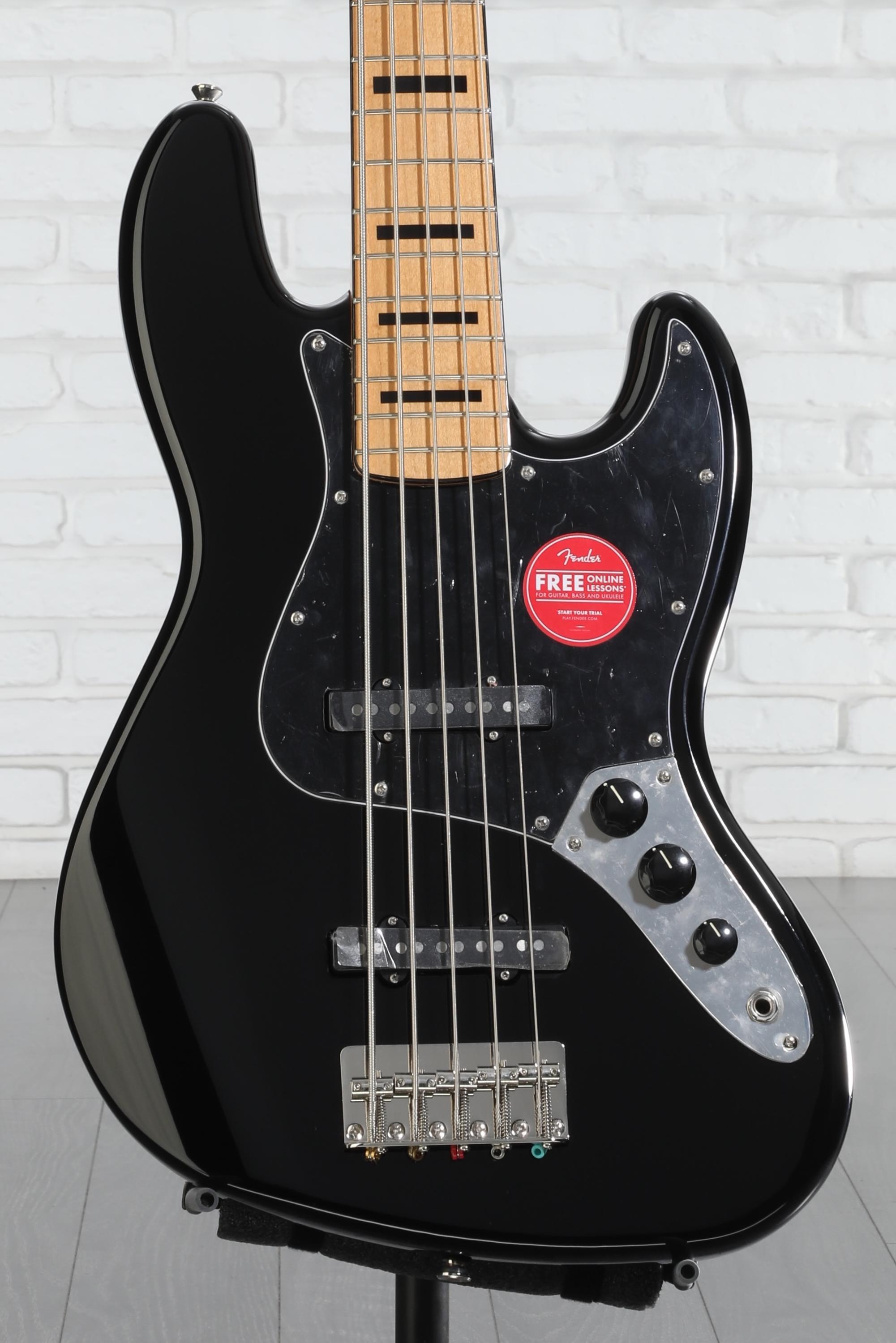 Squier Classic Vibe '70s Jazz Bass V - Black with Maple
