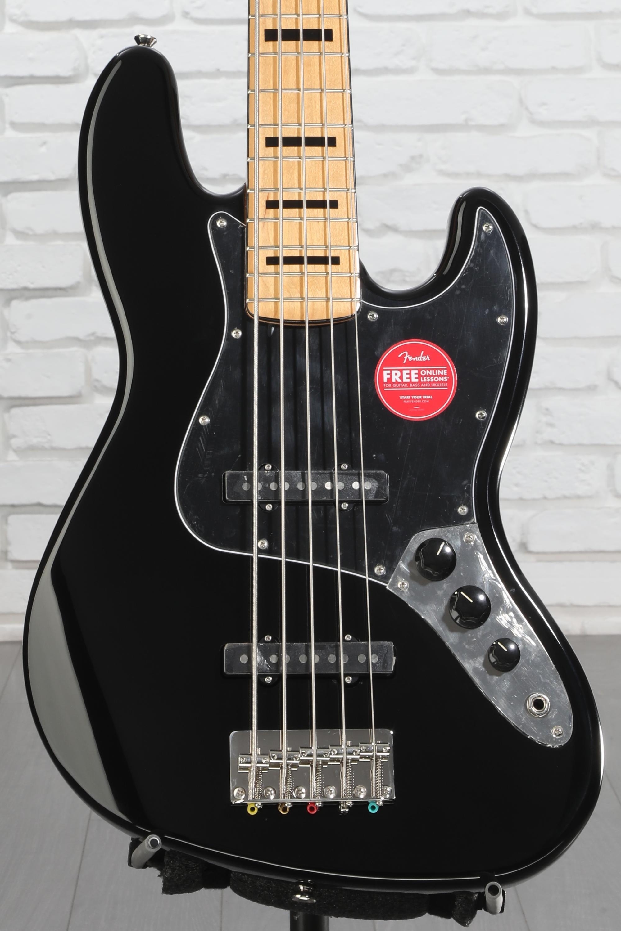 Squier Classic Vibe '70s Jazz Bass V - Black with Maple