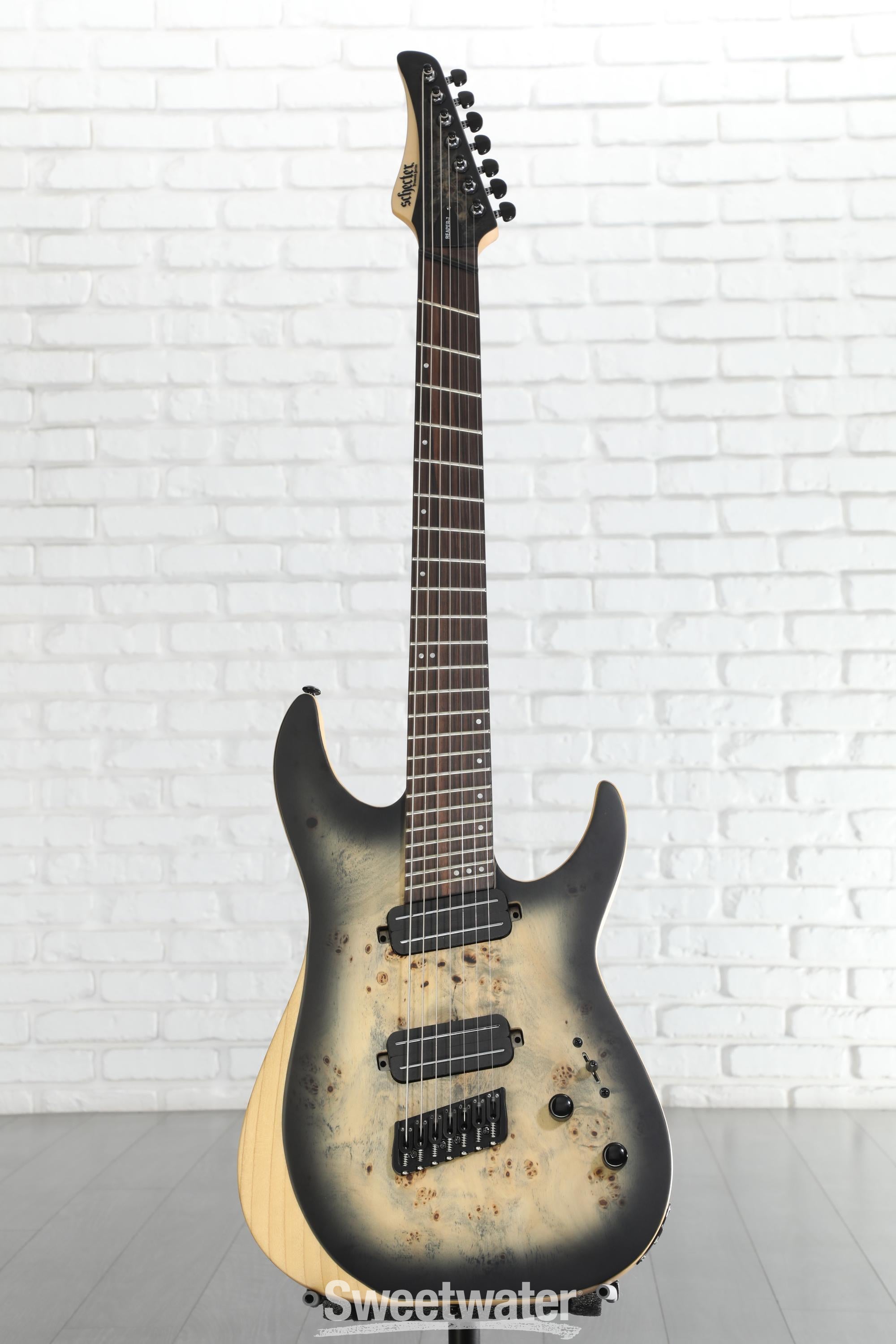 Schecter Reaper-7 Multiscale - Satin Charcoal Burst | Sweetwater