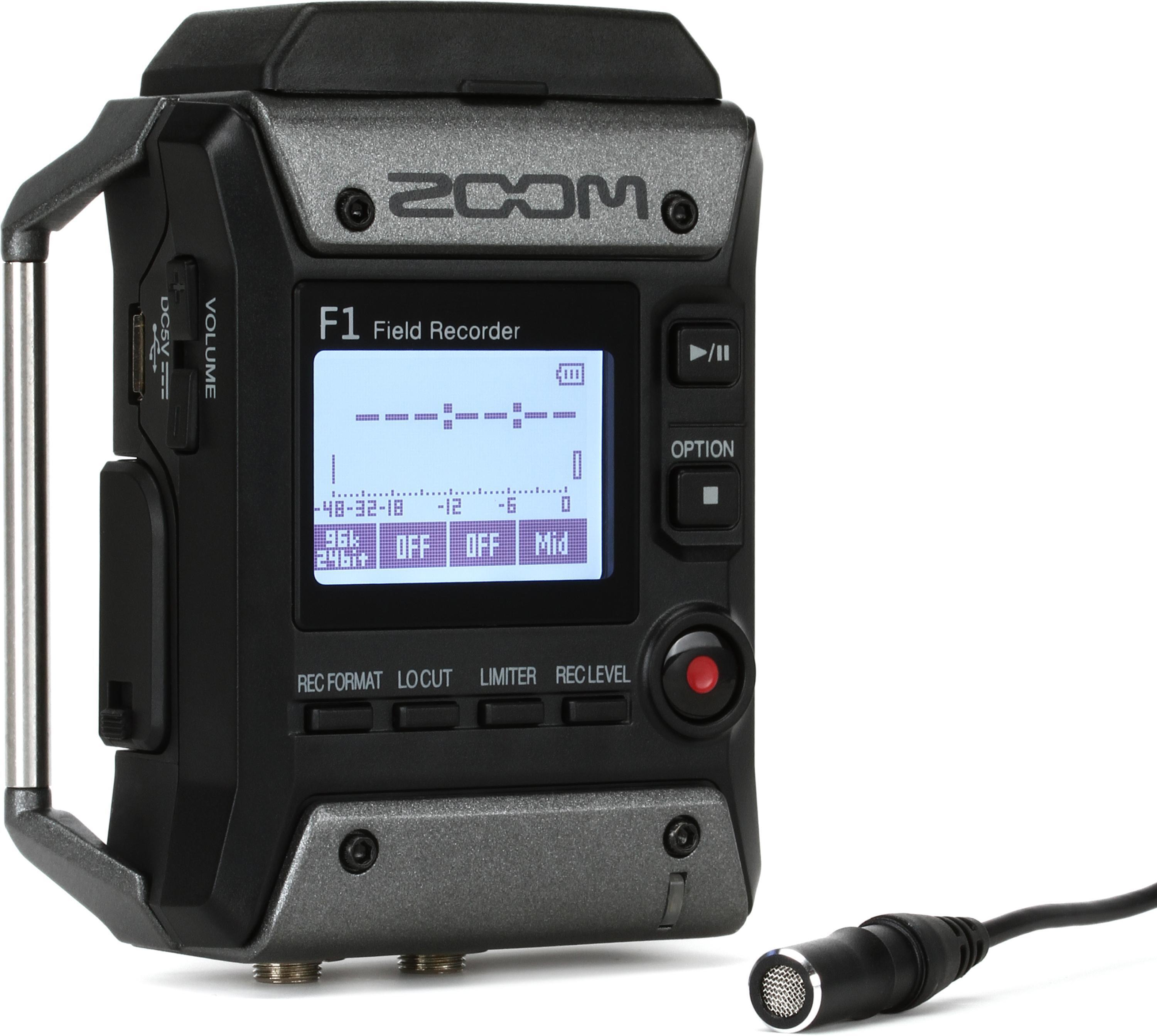 Zoom F1-LP Field Recorder and Lavalier Microphone