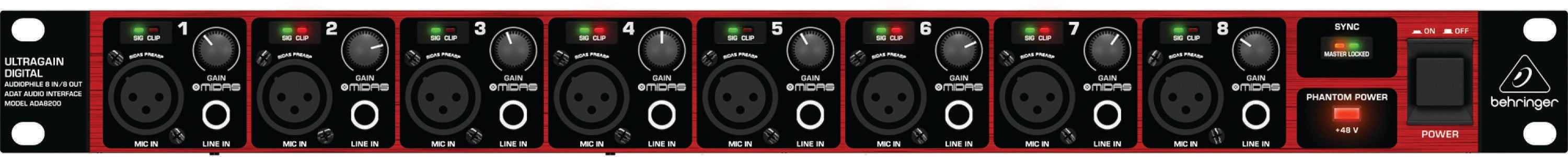 Behringer ADA8200 8-channel Microphone Preamp