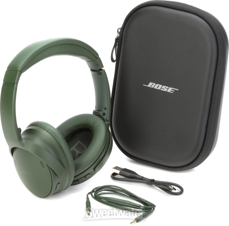 Bose QuietComfort Wireless Noise Cancelling Headphones, Bluetooth Over Ear  Headphones with Up To 24 Hours of Battery Life, Cypress Green