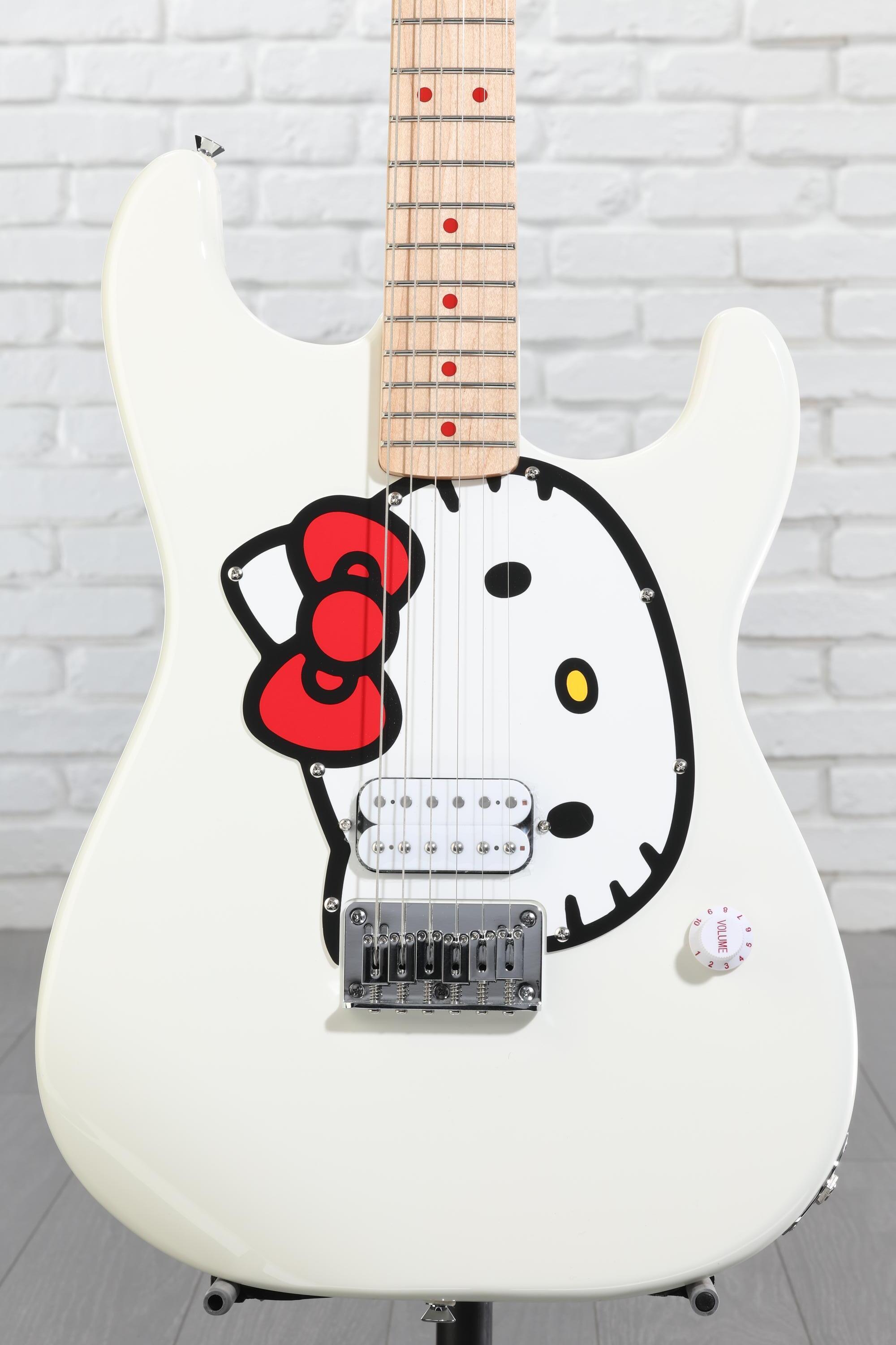 Squier x Hello Kitty Stratocaster Electric Guitar - White