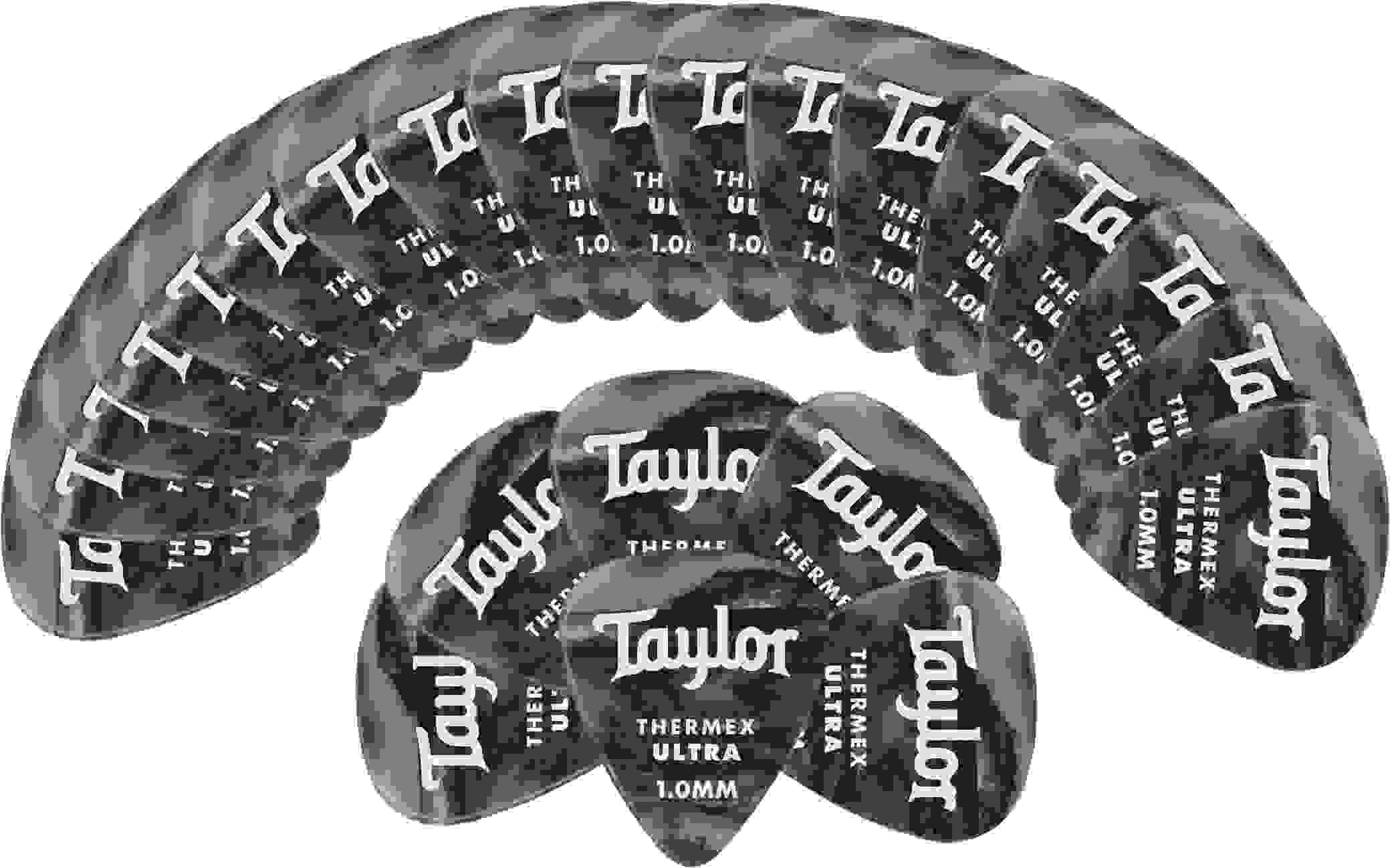 Taylor Premium Darktone 351 Thermex Ultra Guitar Picks 24-pack - Black Onyx 1.00mm