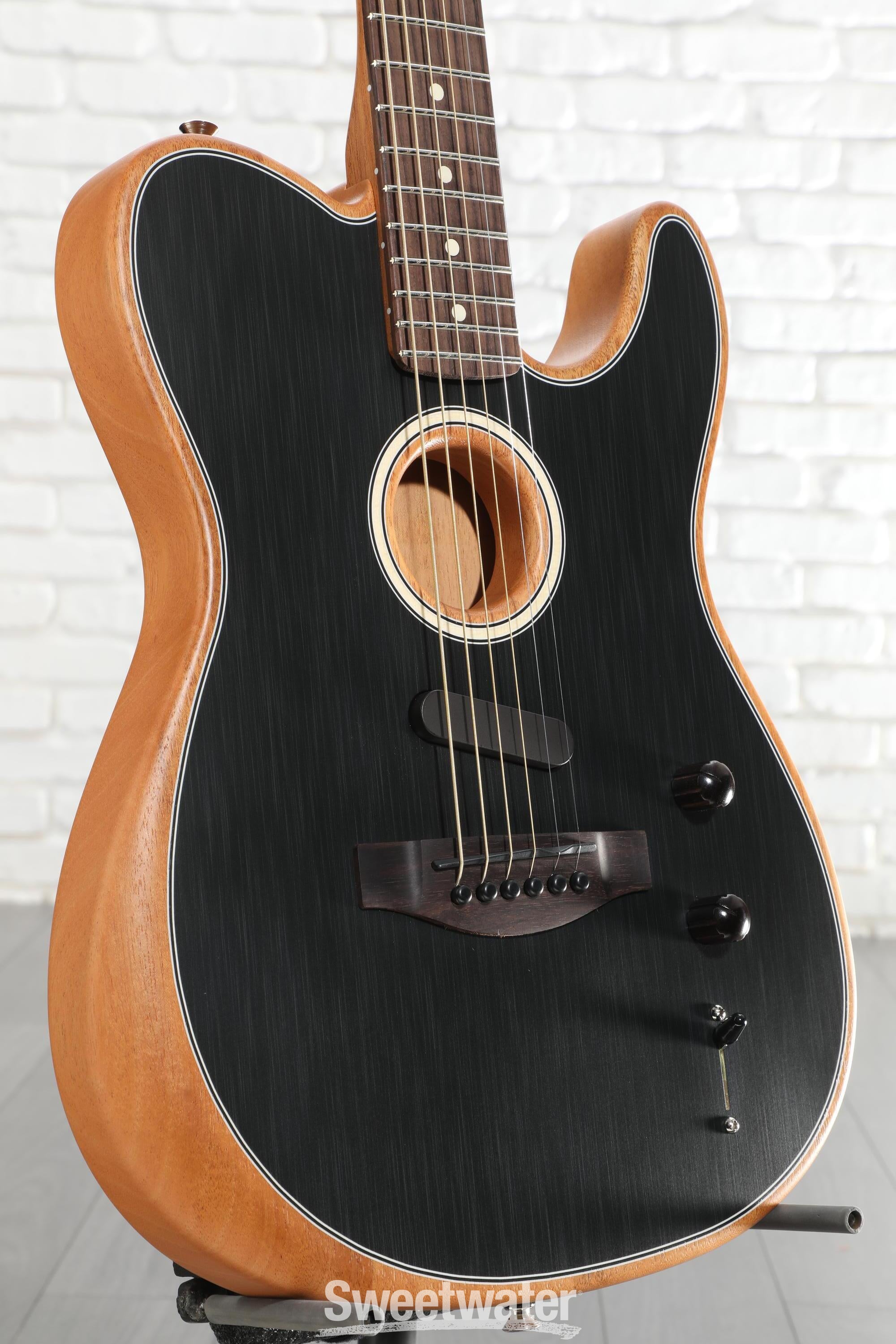 Photo of Fender Acoustasonic Player Telecaster Acoustic-electric Guitar - Brushed Black with Rosewood Fingerboard