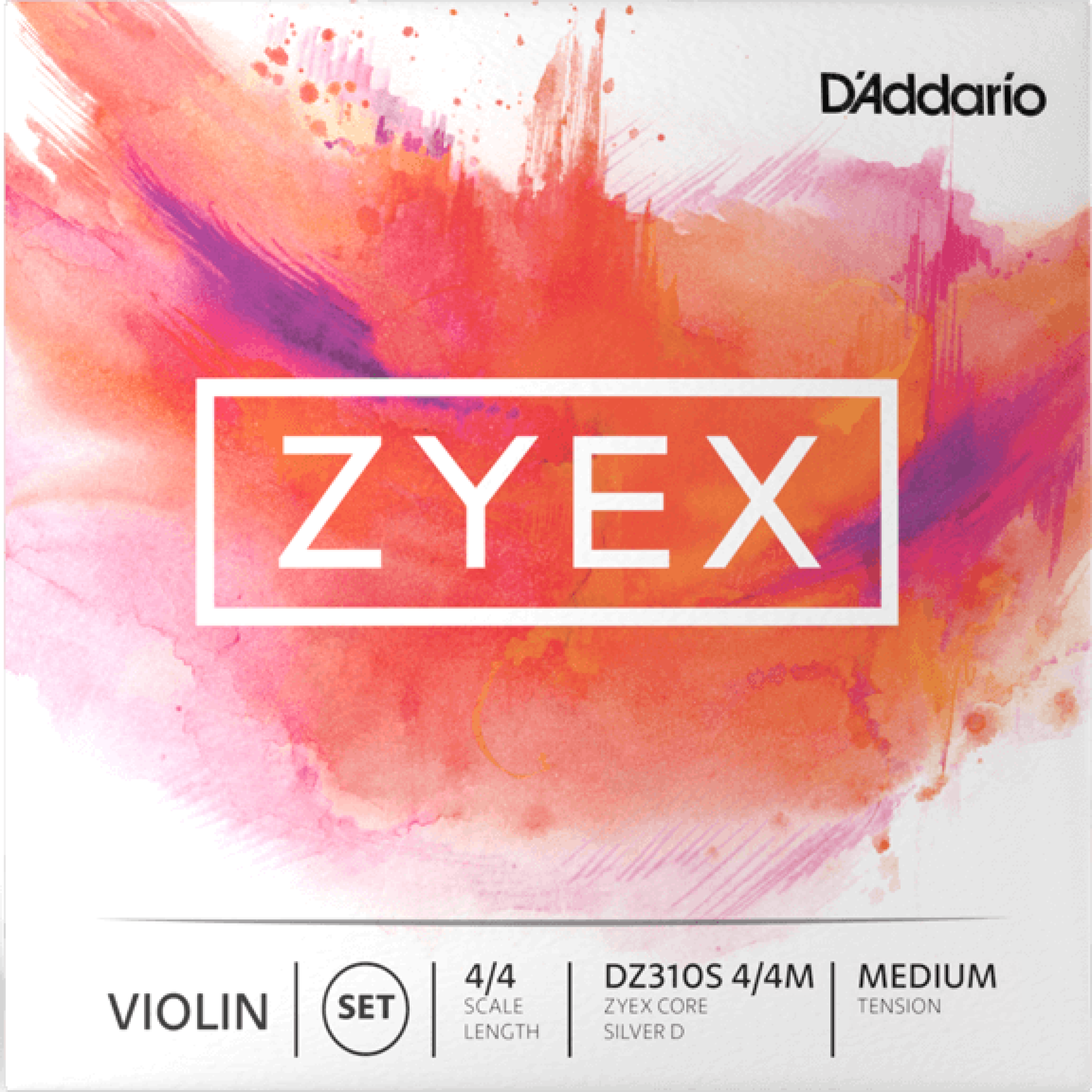 D'Addario DZ310S Zyex Violin String Set - 4/4 Size with