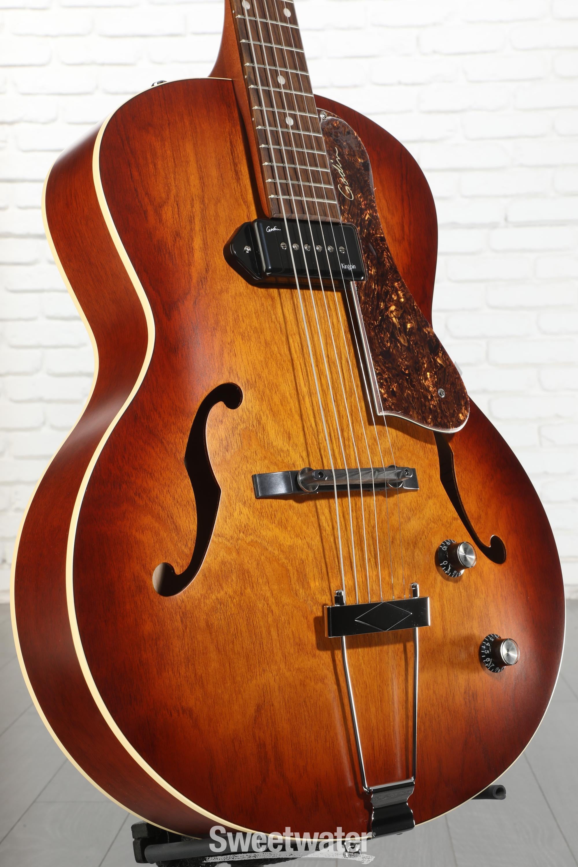 Godin 5th Avenue Kingpin Hollowbody Electric Guitar - Cognac Burst