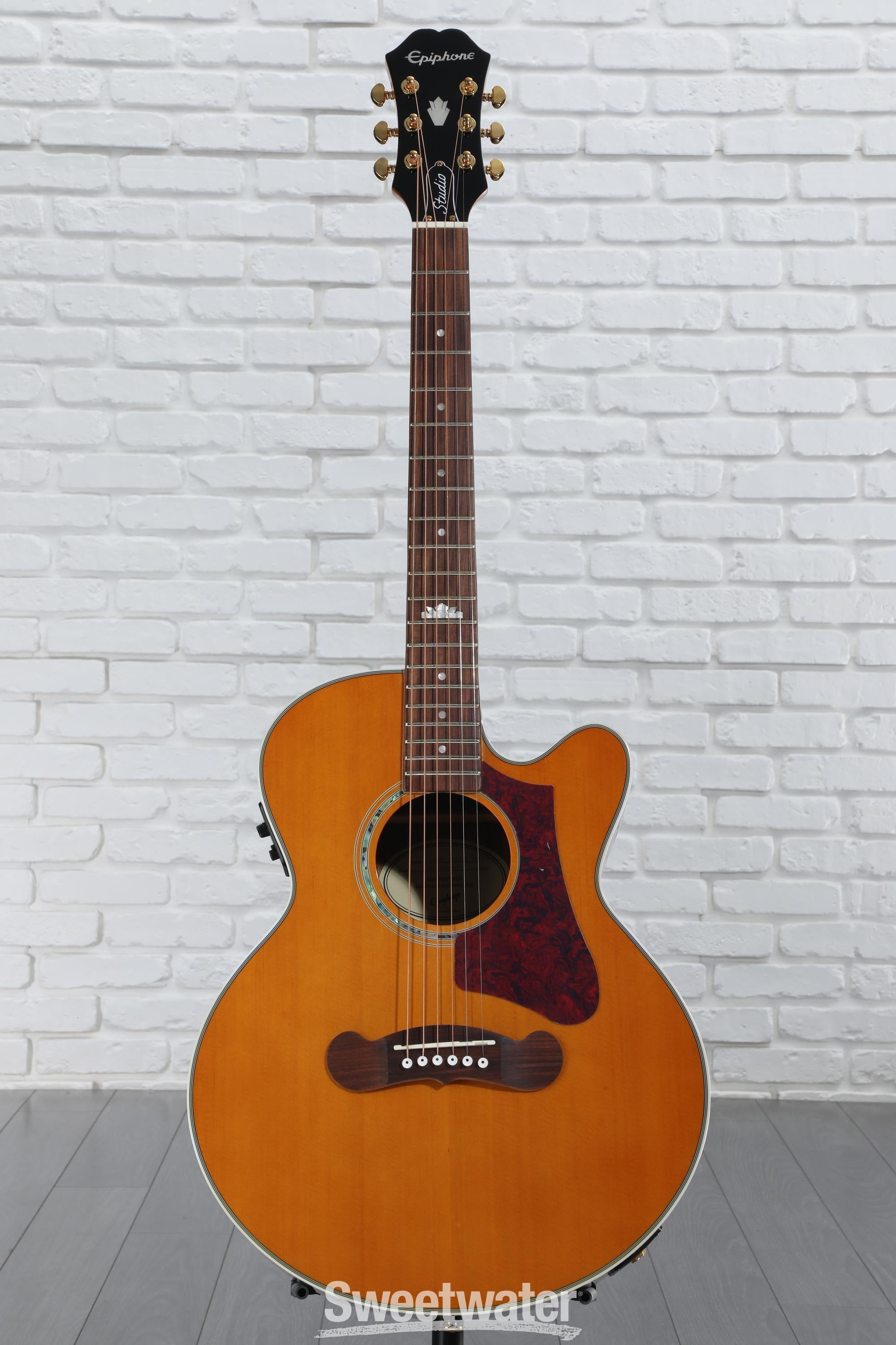 Epiphone J-200 EC Studio Parlor - Vintage Natural | Sweetwater