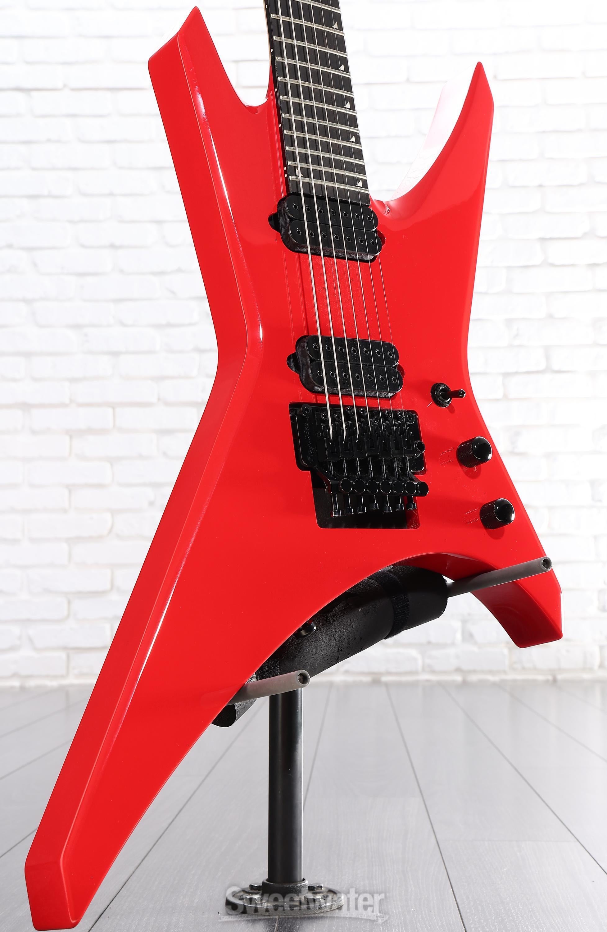 Photo of Jackson Pro Series Signature Dave Davidson Warrior WR7 7-string Baritone Electric Guitar - Ferrari Red