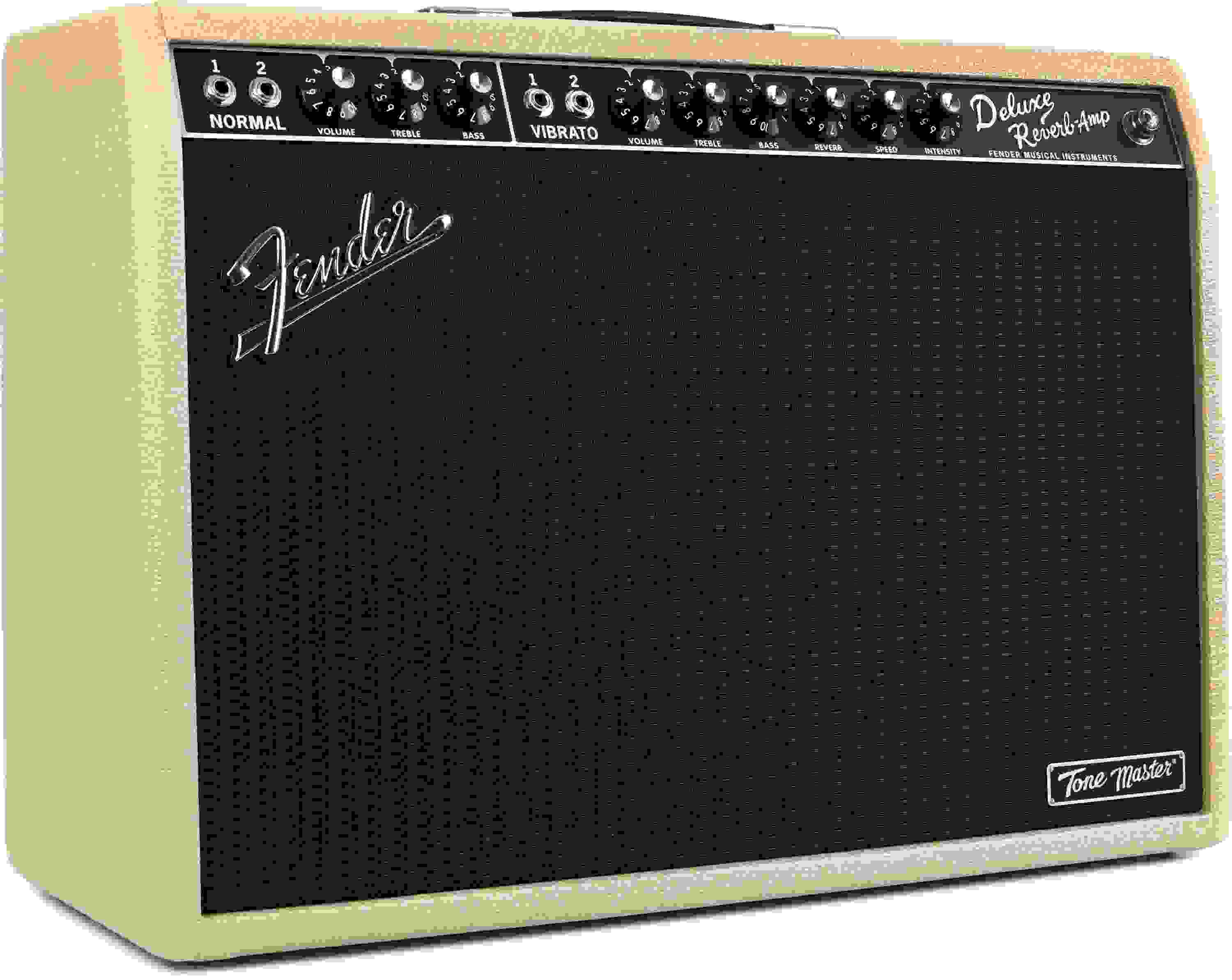 Fender Tone Master Deluxe Reverb 100-watt 1 x 12-inch Combo Amplifier - Blonde, Oxblood Grille