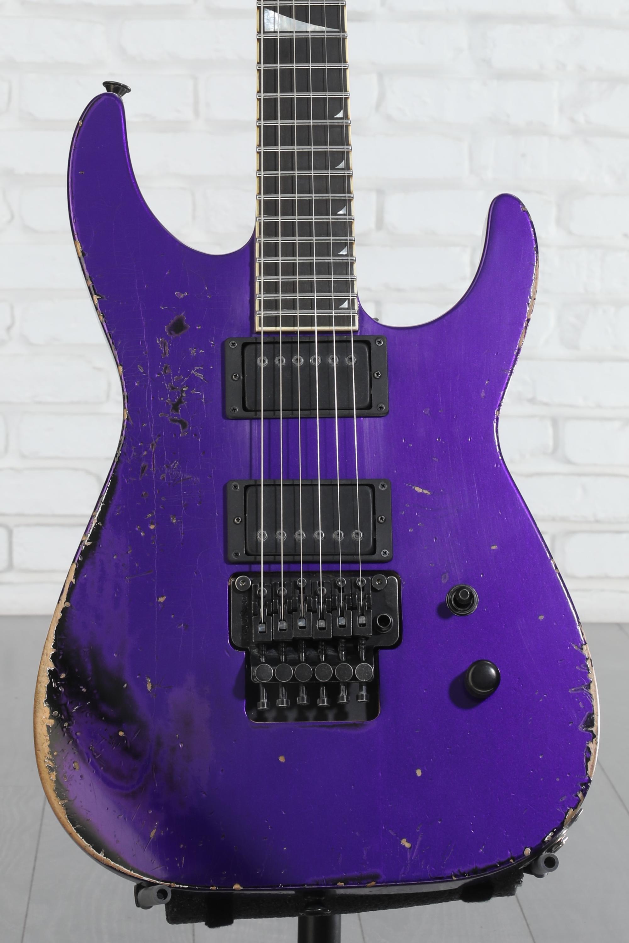 カスタムペイントギター パープルラップブラックバースト ノーブランド