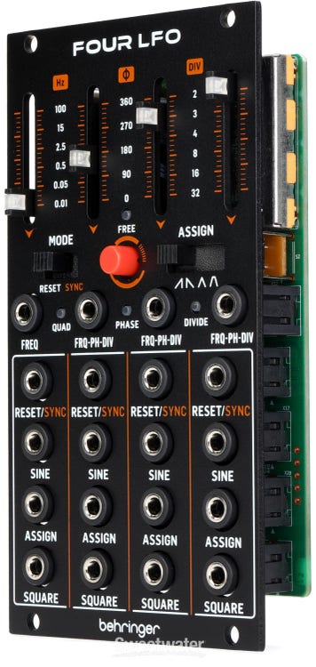 Modulo Eurorack Behringer FOUR LFO - Quad LFO Con Forme D'Onda Assegnabili, Per Sintetizzatori Modulari - Foto 6