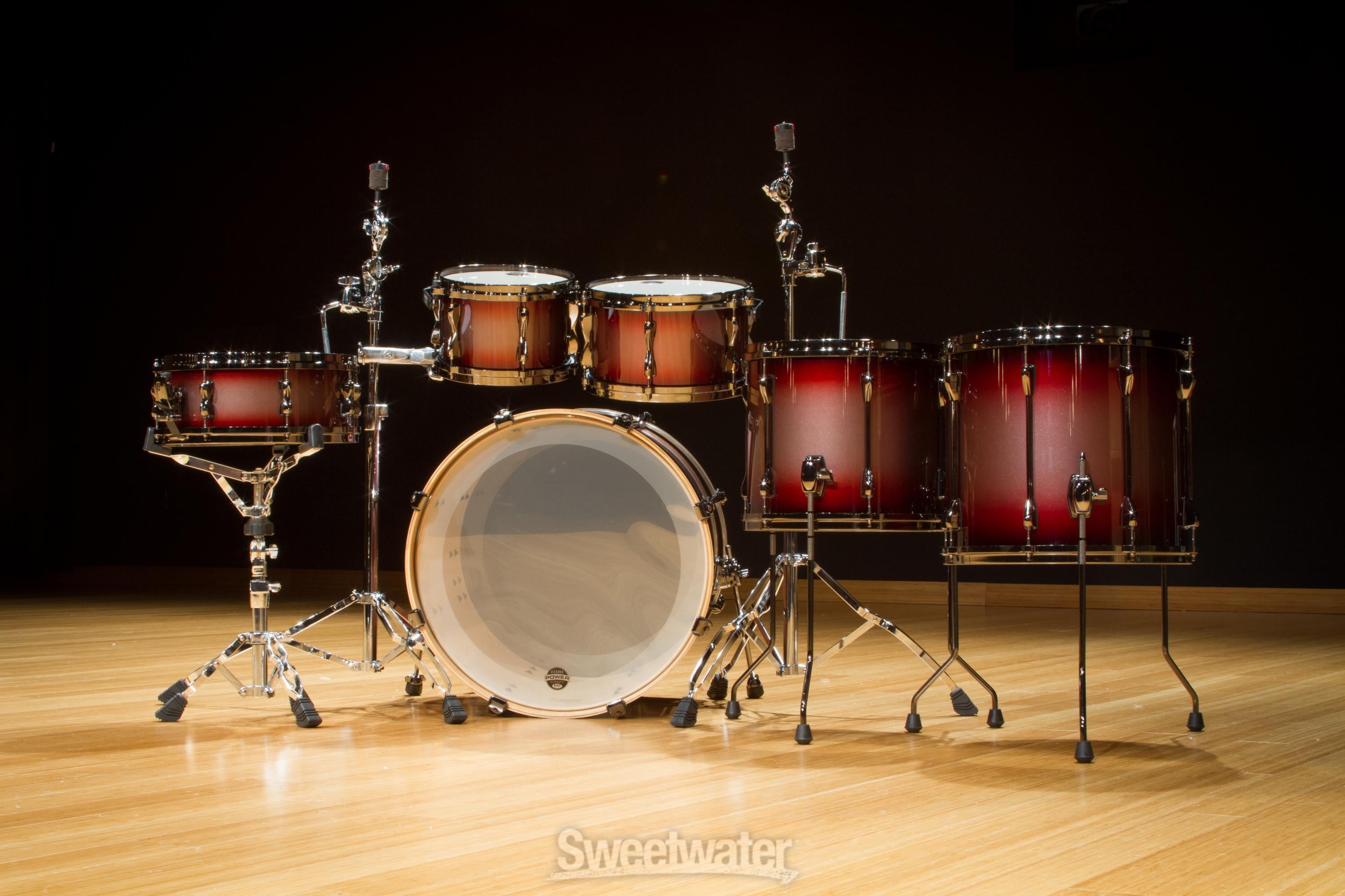 tama キャデラ Tama Superstar Custom Hyper-Drive 6-pc Shell-Pack - Red