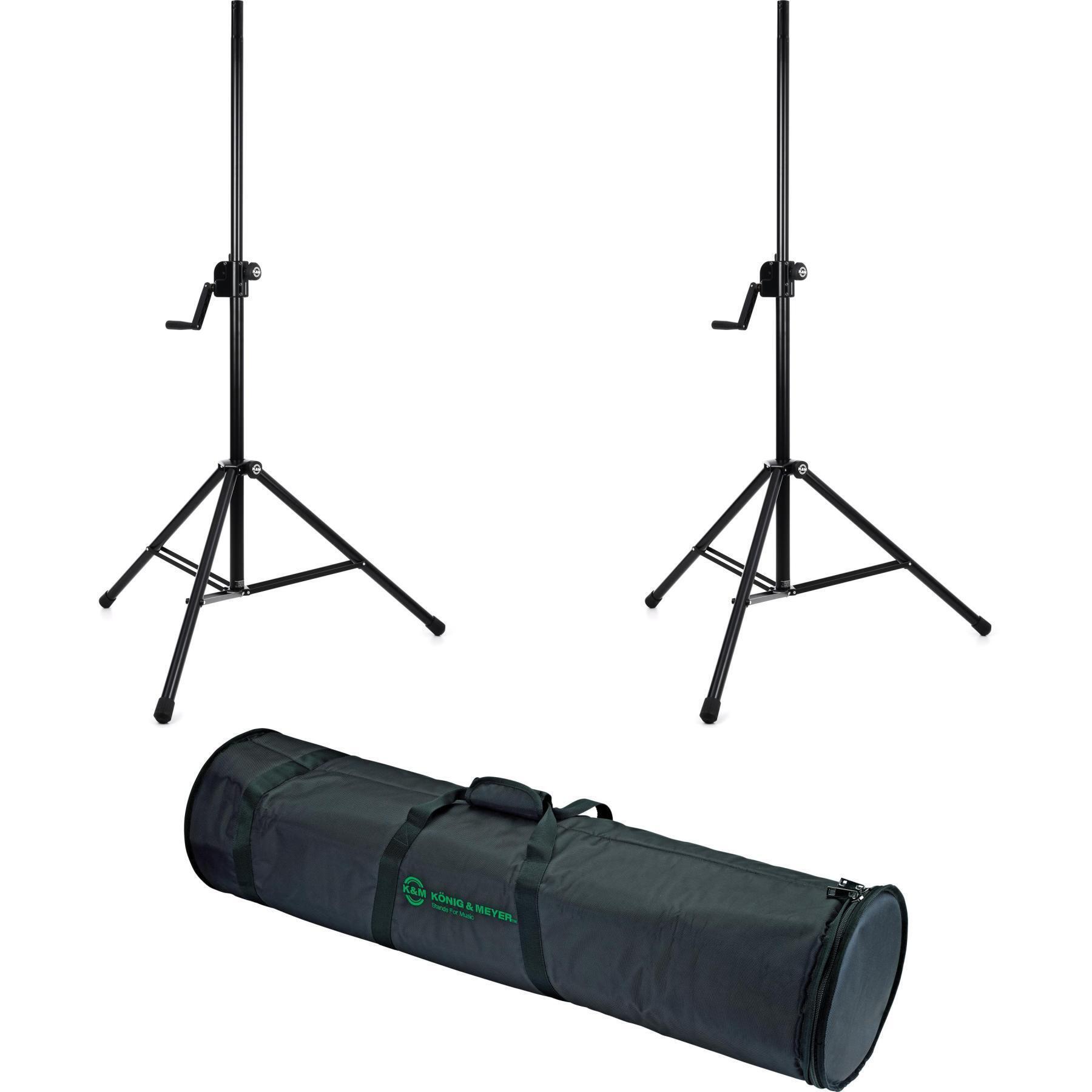 K&M König & Meyer 21337.000.55 Music Stand Distance Rod Extension | Satellite Speaker Connection | 1.378" Tube Threaded M20 Bolt | Supports 77 Lbs. | Adjustable Height | German Made Black