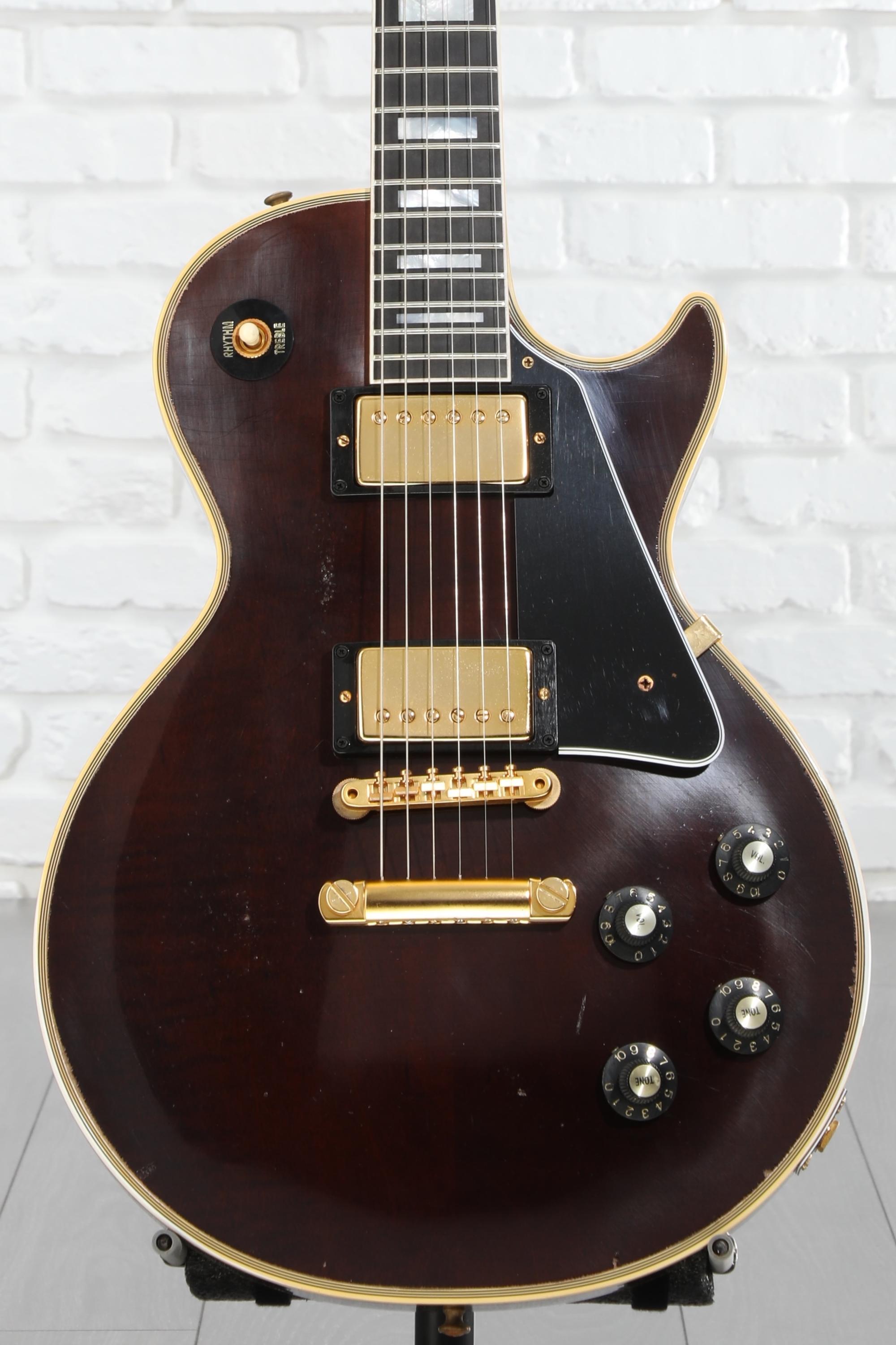 Gibson Custom 1968 Les Paul Custom Electric Guitar - Dark Walnut