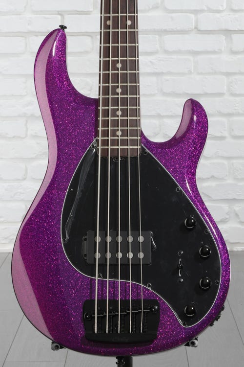 Sterling By Music Man StingRay RAY35 5-string Bass Guitar - Purple Sparkle