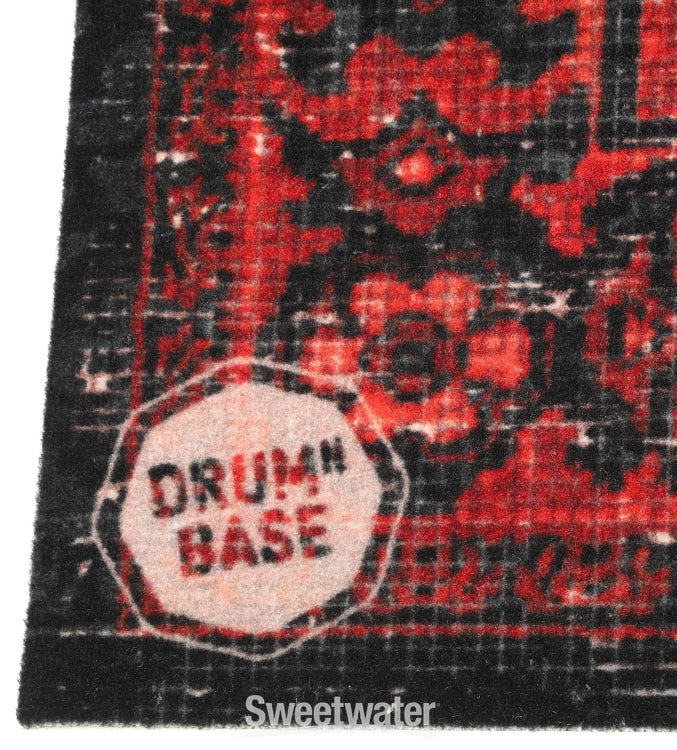 DRUMnBASE VP185-RBL Vintage Persian Black Red tapis de batte