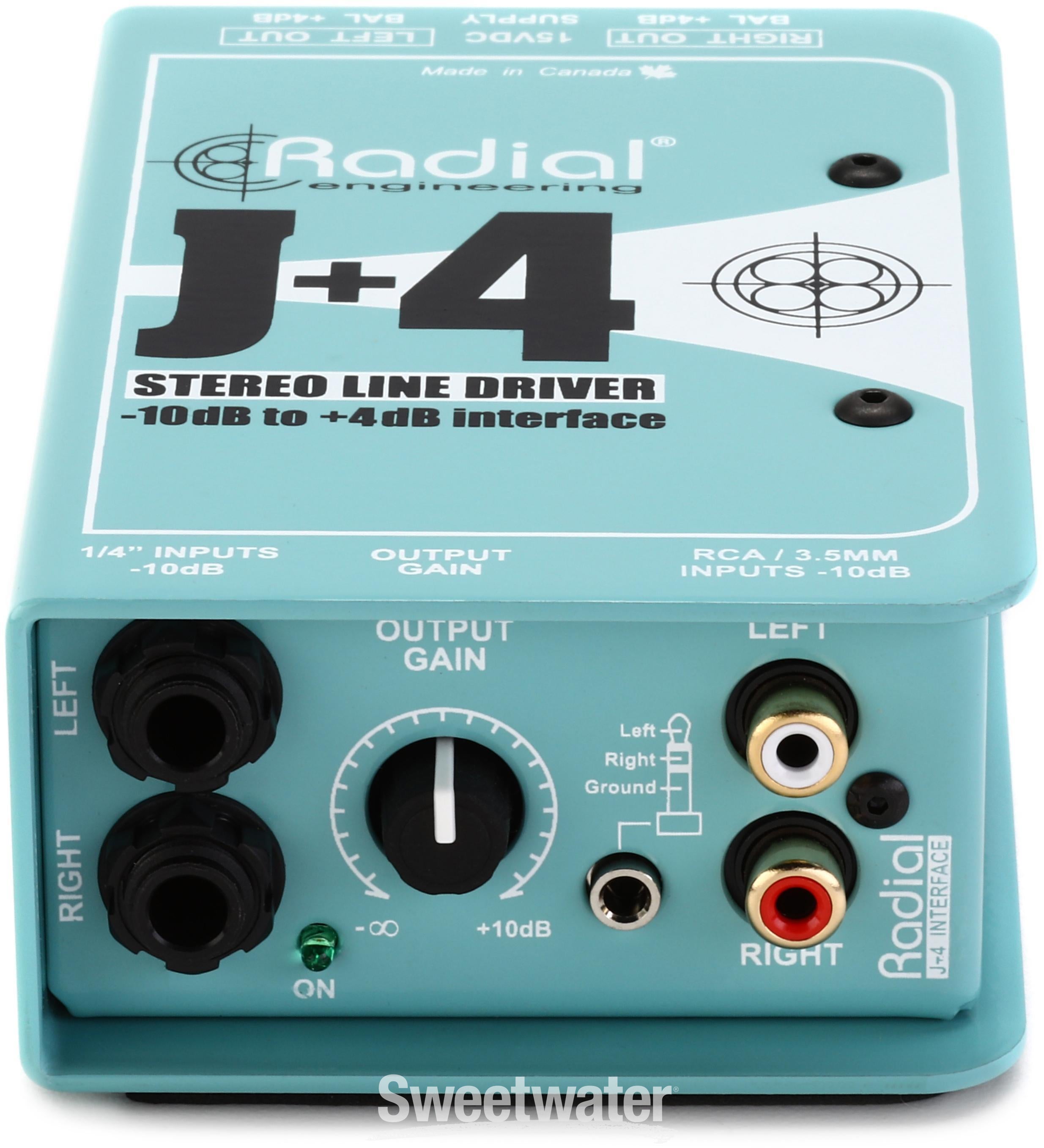 Radial J+4 2-channel Signal Level Driver | Sweetwater Radial J+4 2-channel Signal Level Driver | Sweetwater