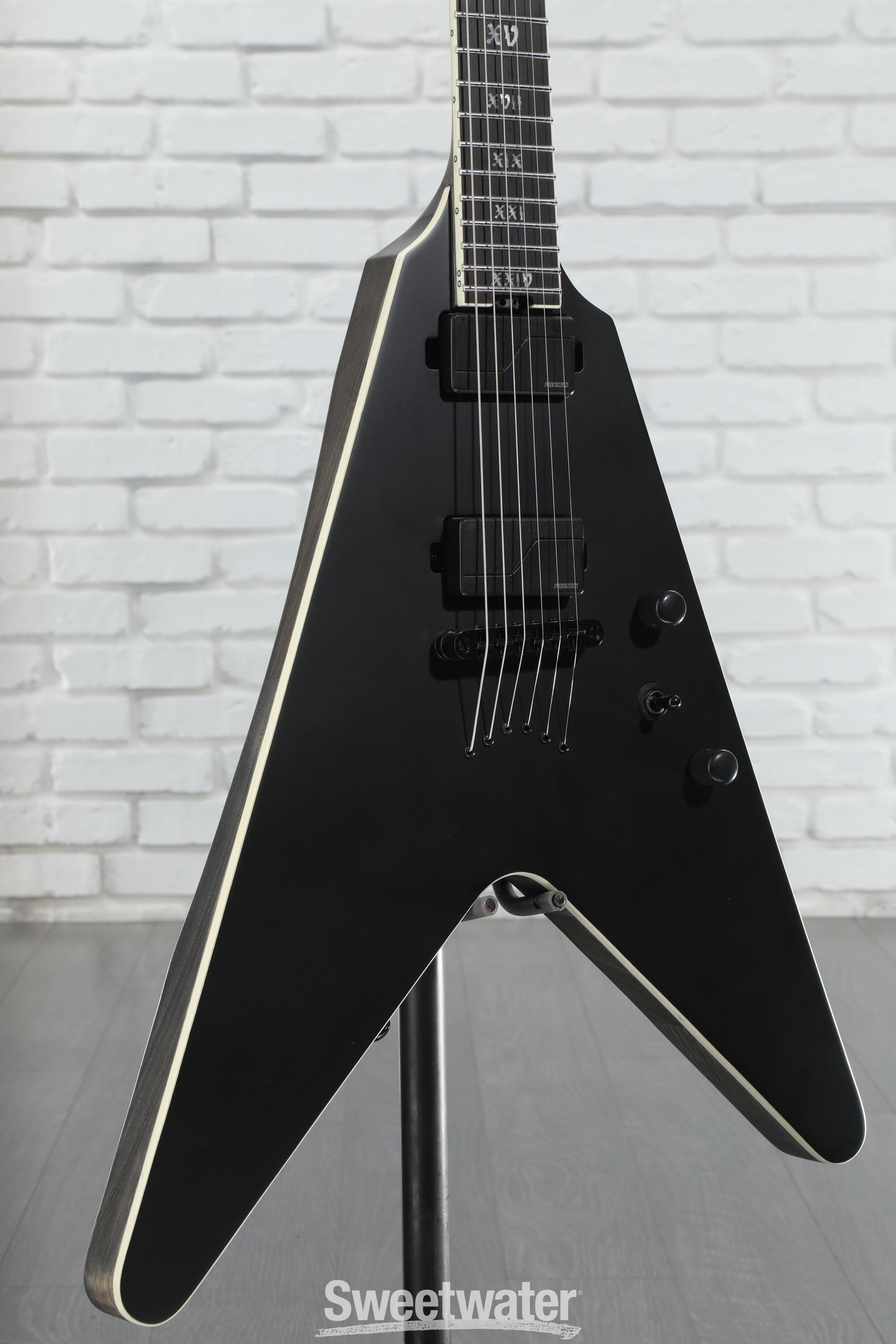Schecter V-1 SLS Evil Twin - Satin Black | Sweetwater
