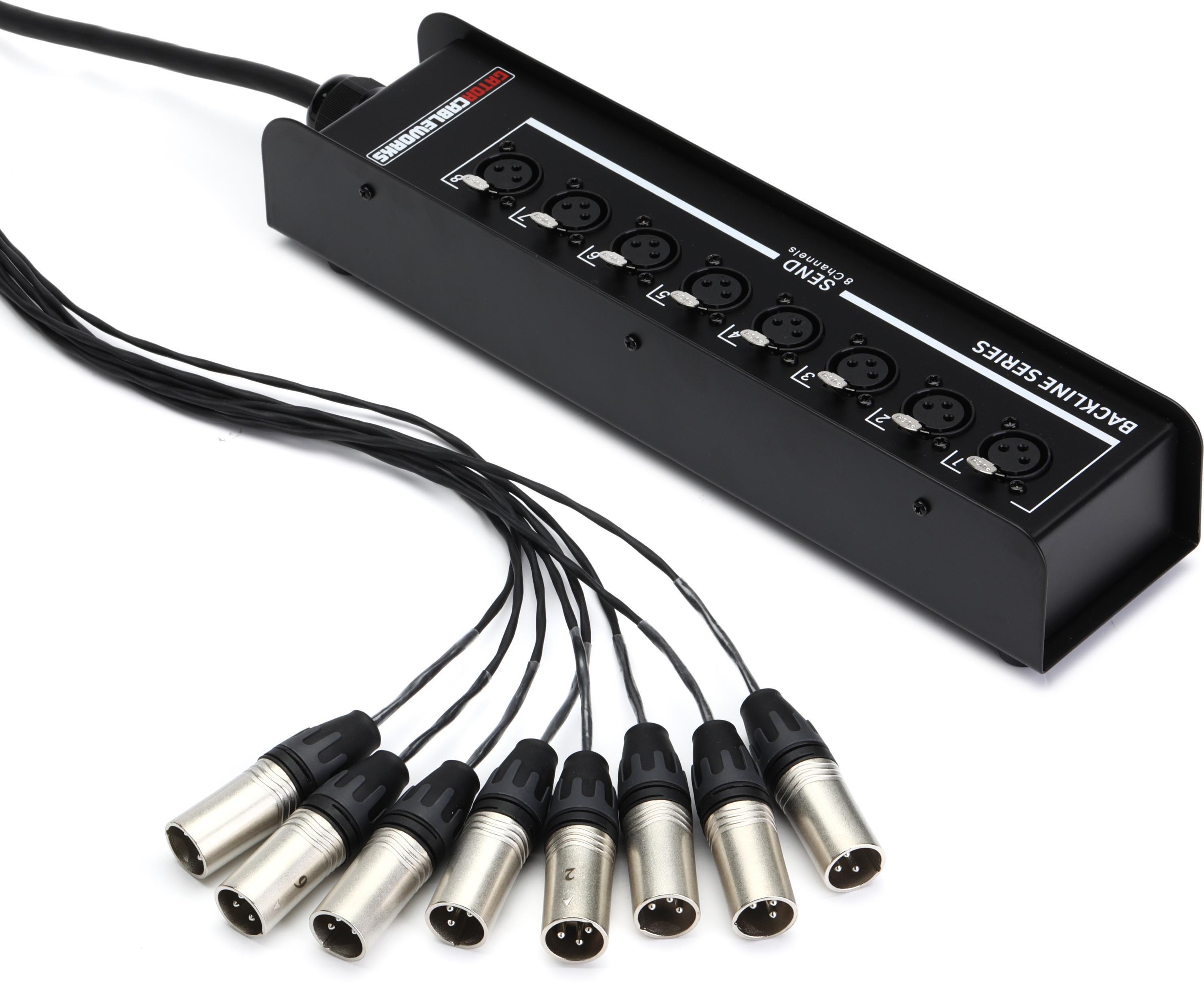CB8 BACKLINE | BLACK ★おまけ付★ Gator Cableworks Backline Series 8-channel Drop Snake - 25 feet