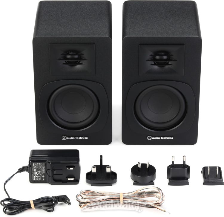 Audio-Technica AT-SP3X Powered Bookshelf Speakers (Pair) Sweetwater