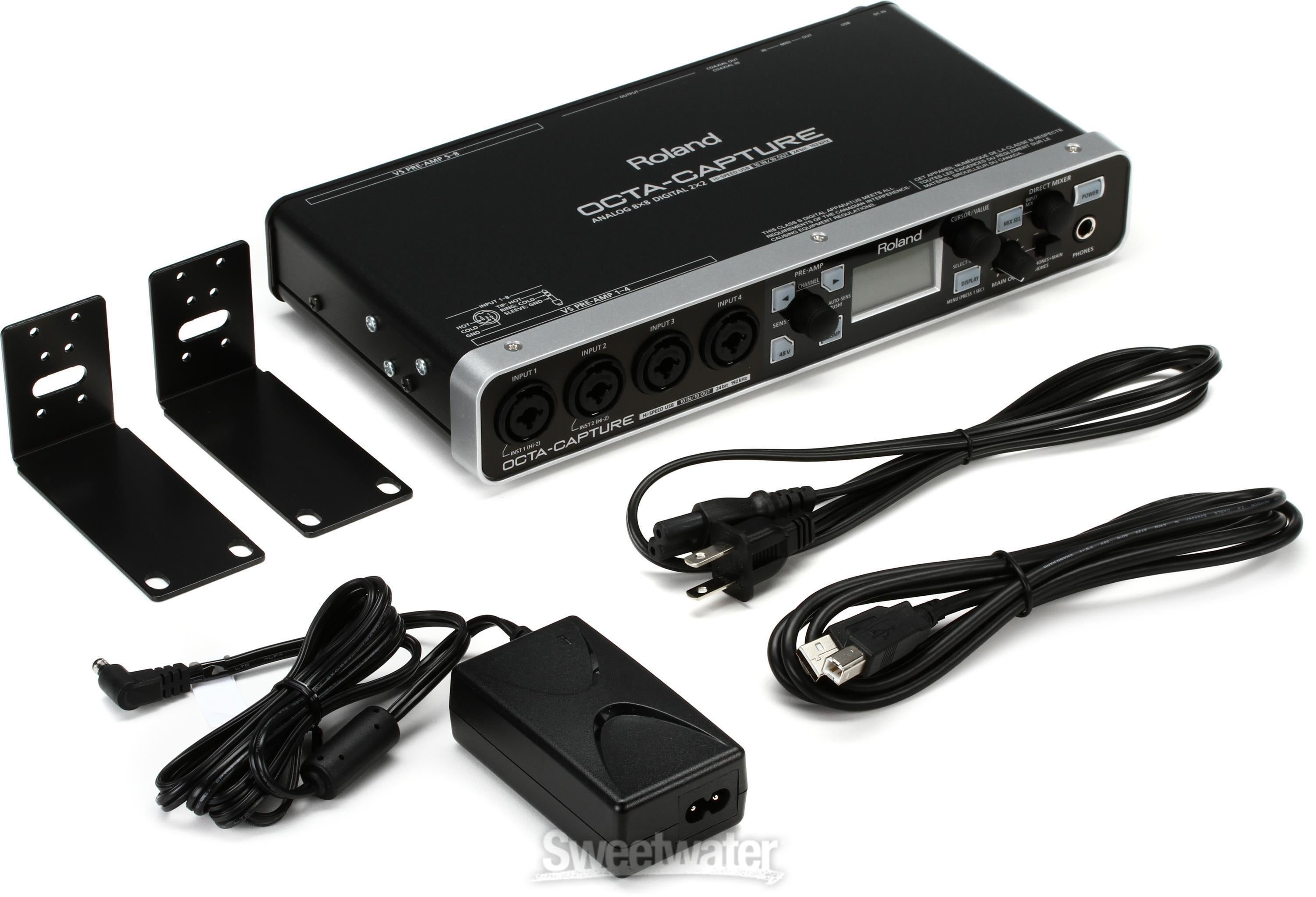 USB　Roland　Interface　Octa-Capture　UA-1010　Audio　Sweetwater