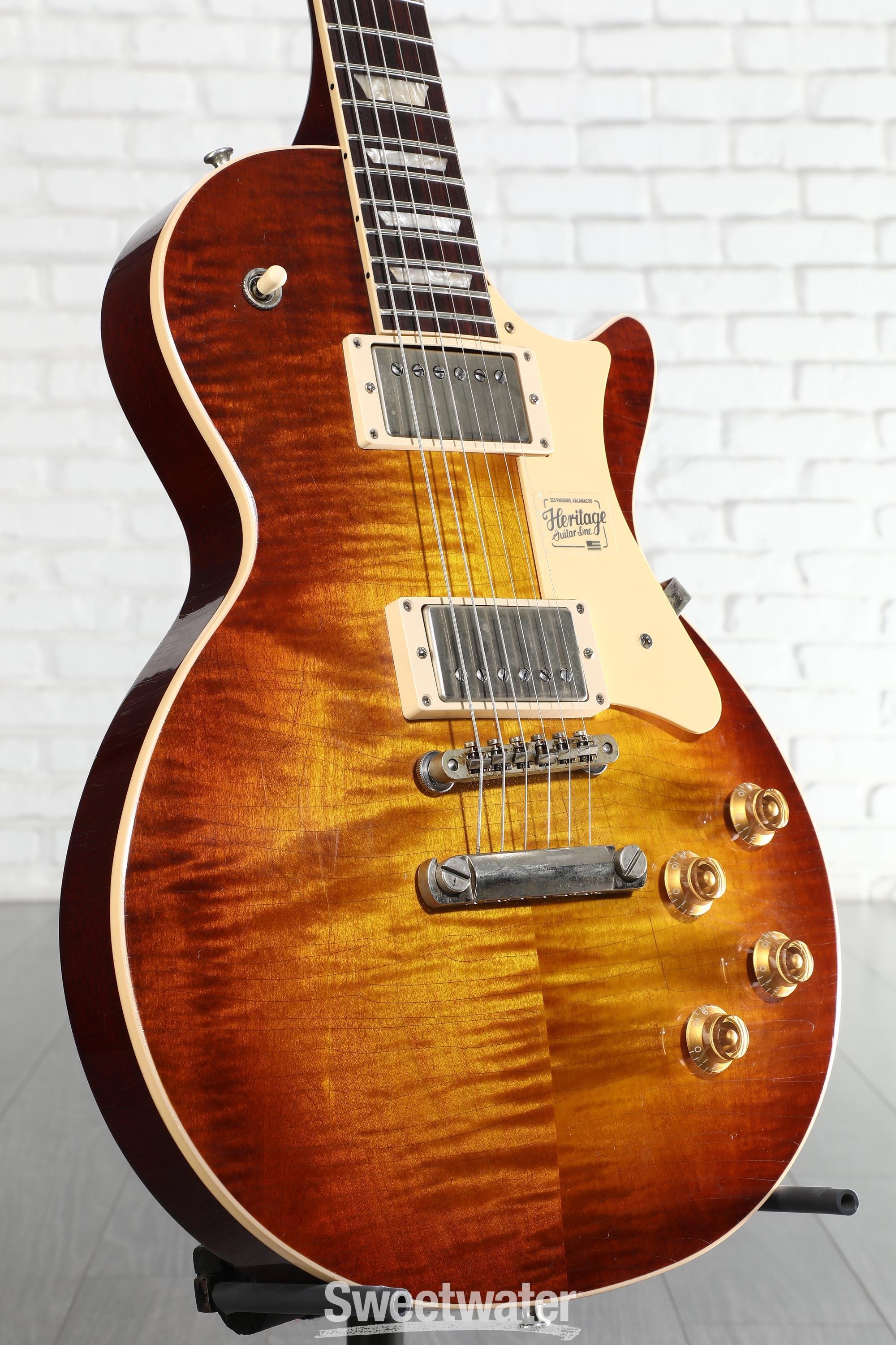 Photo of Heritage Artisan Aged H-150 Electric Guitar - Almond Burst, Sweetwater Exclusive