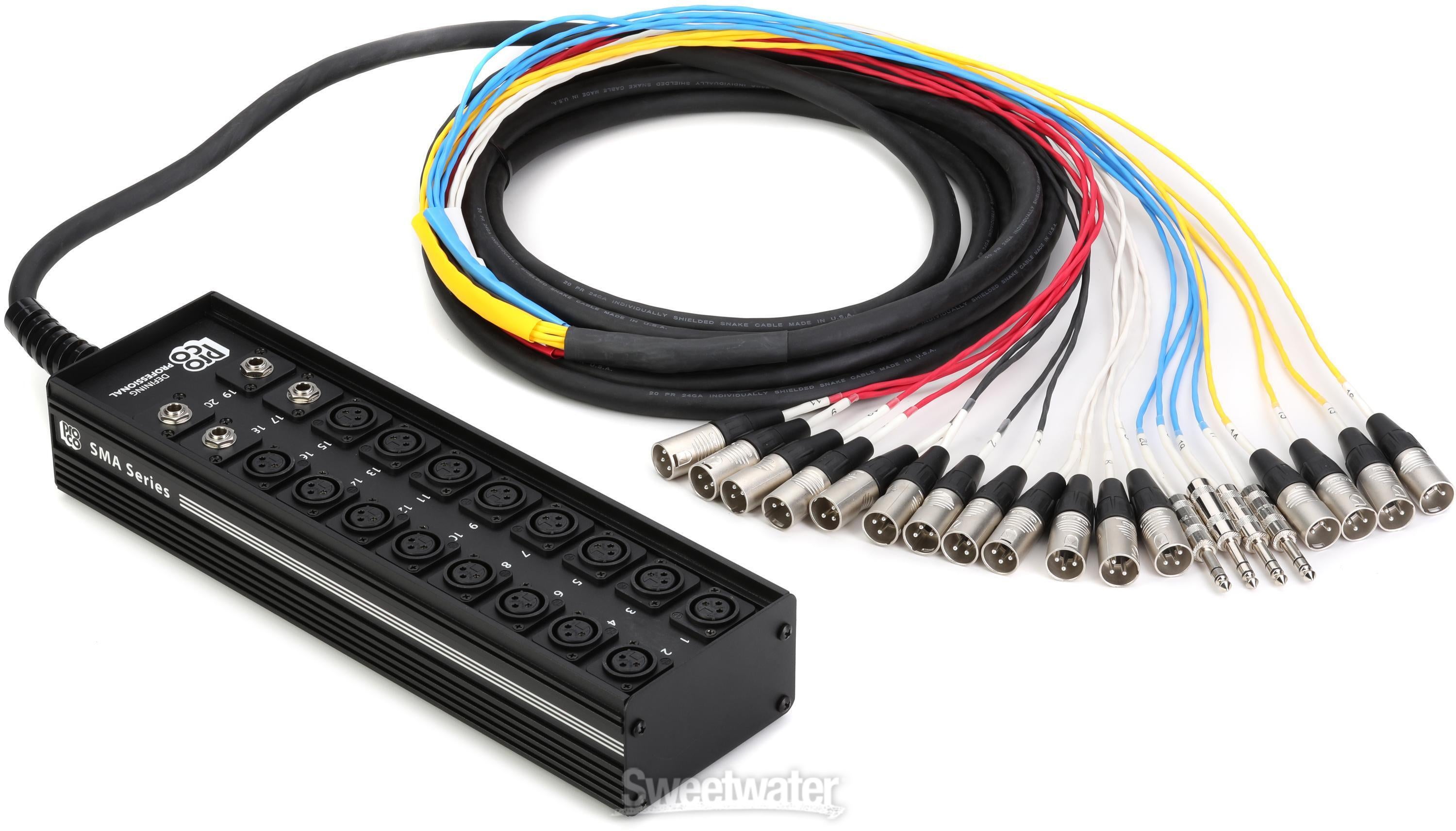 Pro Co SMAST 8-channel XLR Drop Snake - 25 foot | Sweetwater