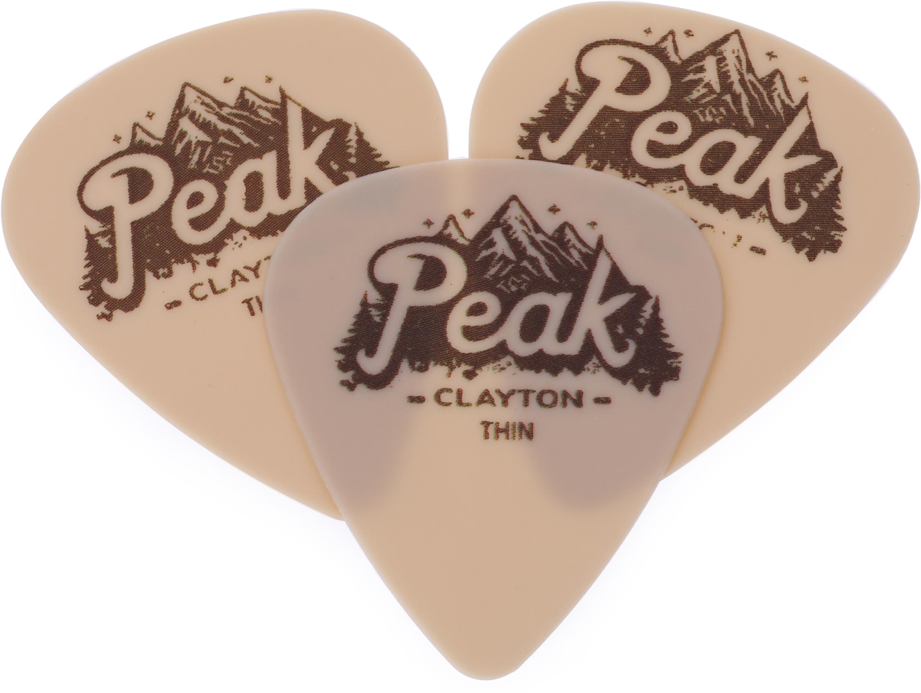Photo of Clayton Peak Standard Guitar Picks - Thin, Beige, 3-pack