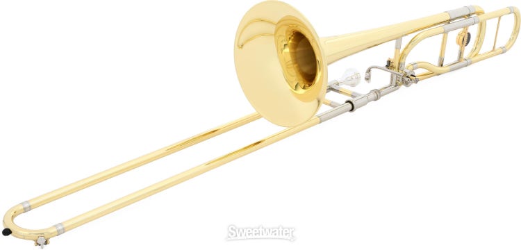 Yamaha YSL-882O Xeno Professional F-attachment Trombone - Clear Lacquer  with Yellow Brass Bell
