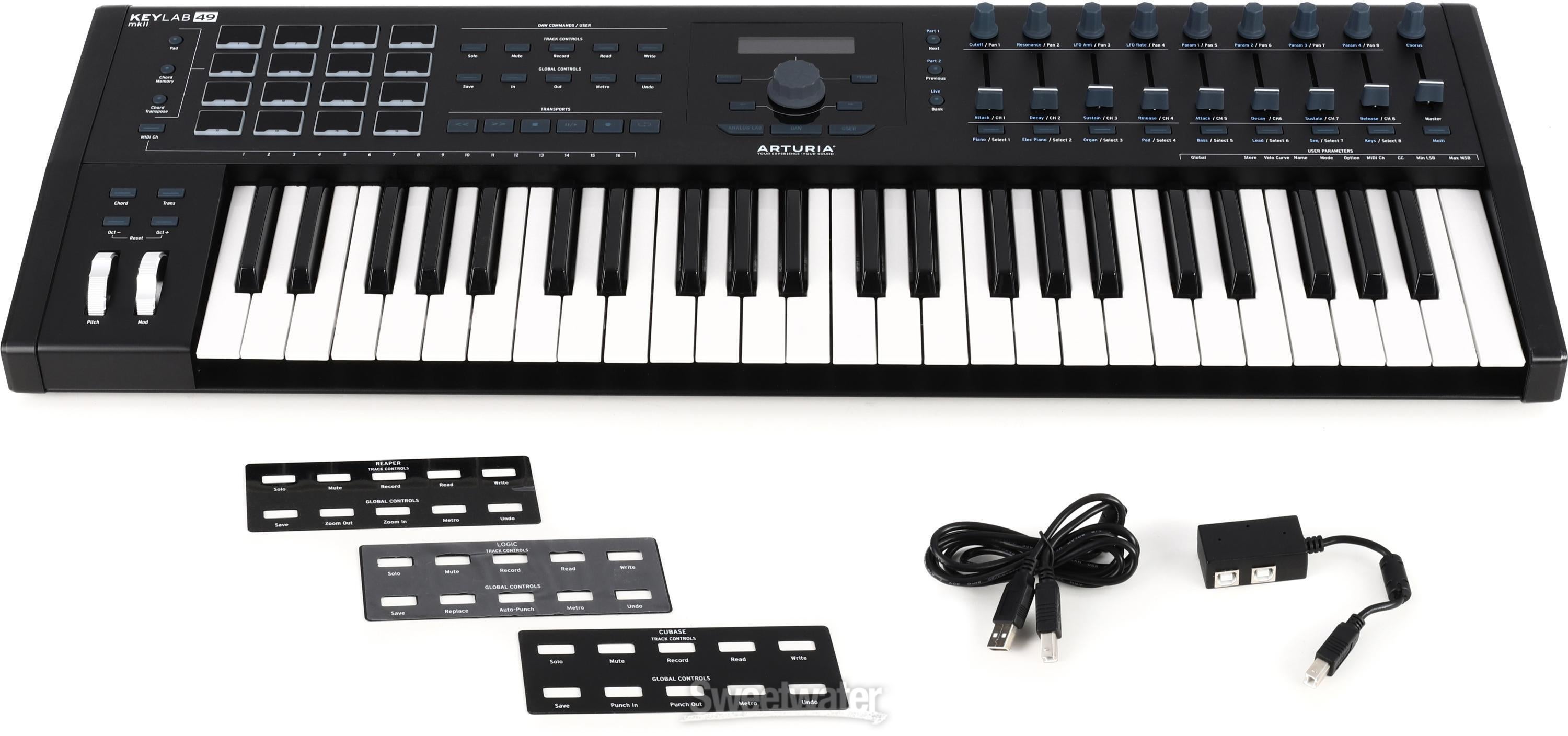 Arturia KeyLab 49 MkII 49-key Keyboard Controller - Black | Sweetwater