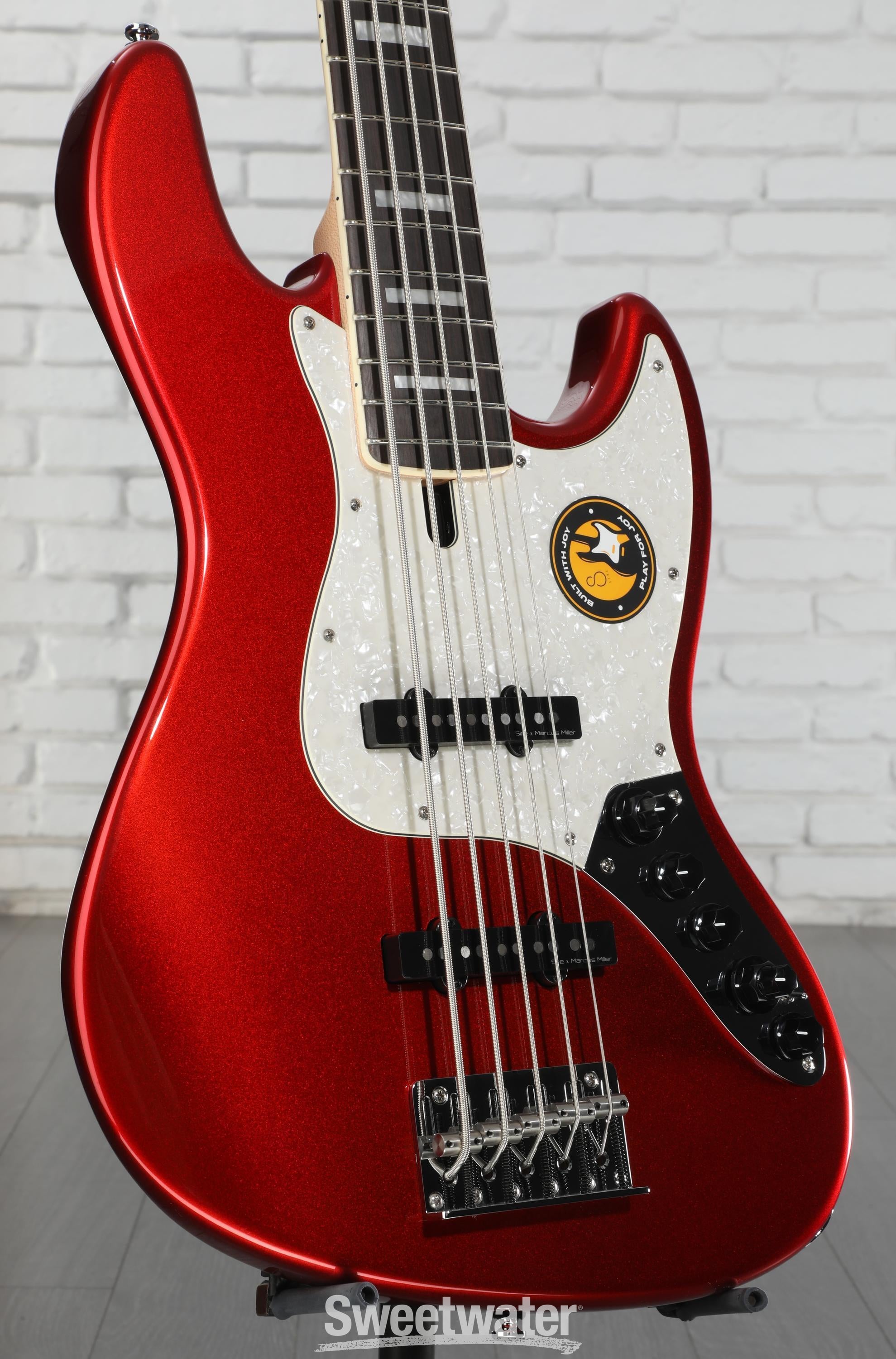 ベース Sire Marcus Miller V7 Alder 5st FL Sire Marcus Miller V7 Alder 5-string Bass Guitar - Bright Metallic