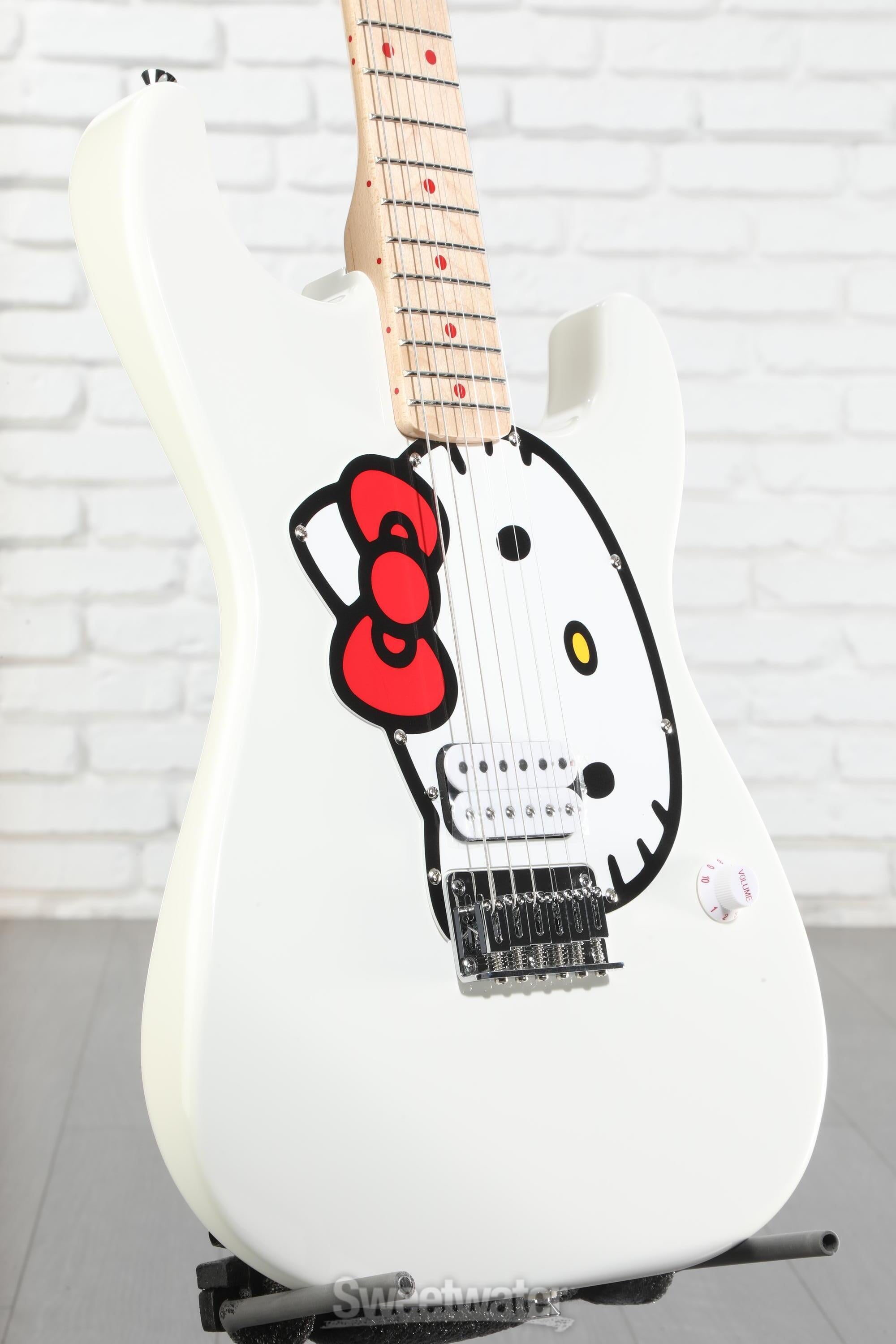 Squier x Hello Kitty Stratocaster Electric Guitar - White | Sweetwater