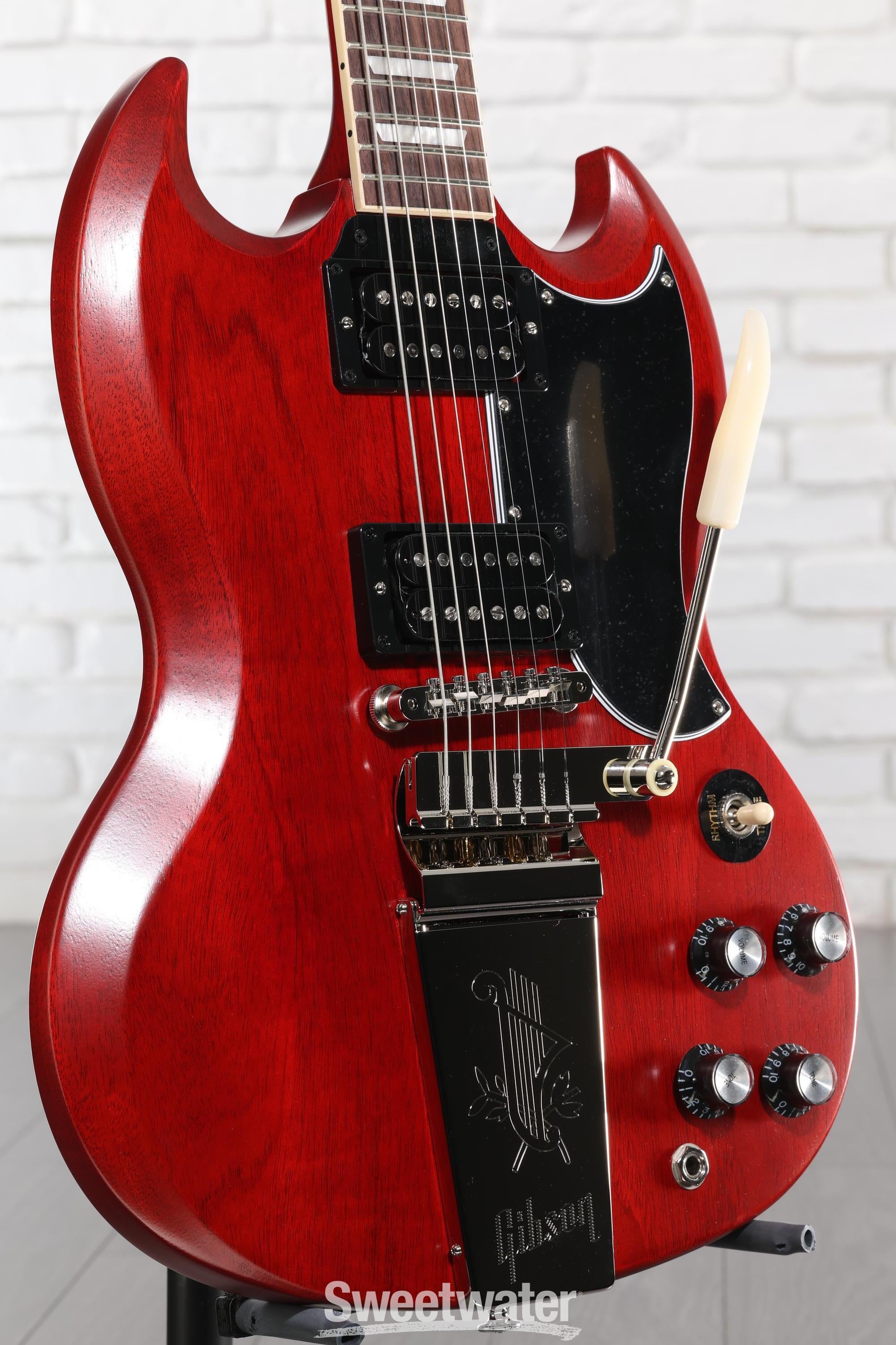 Photo of Gibson SG Standard '61 Faded Maestro Vibrola Electric Guitar - Vintage Cherry