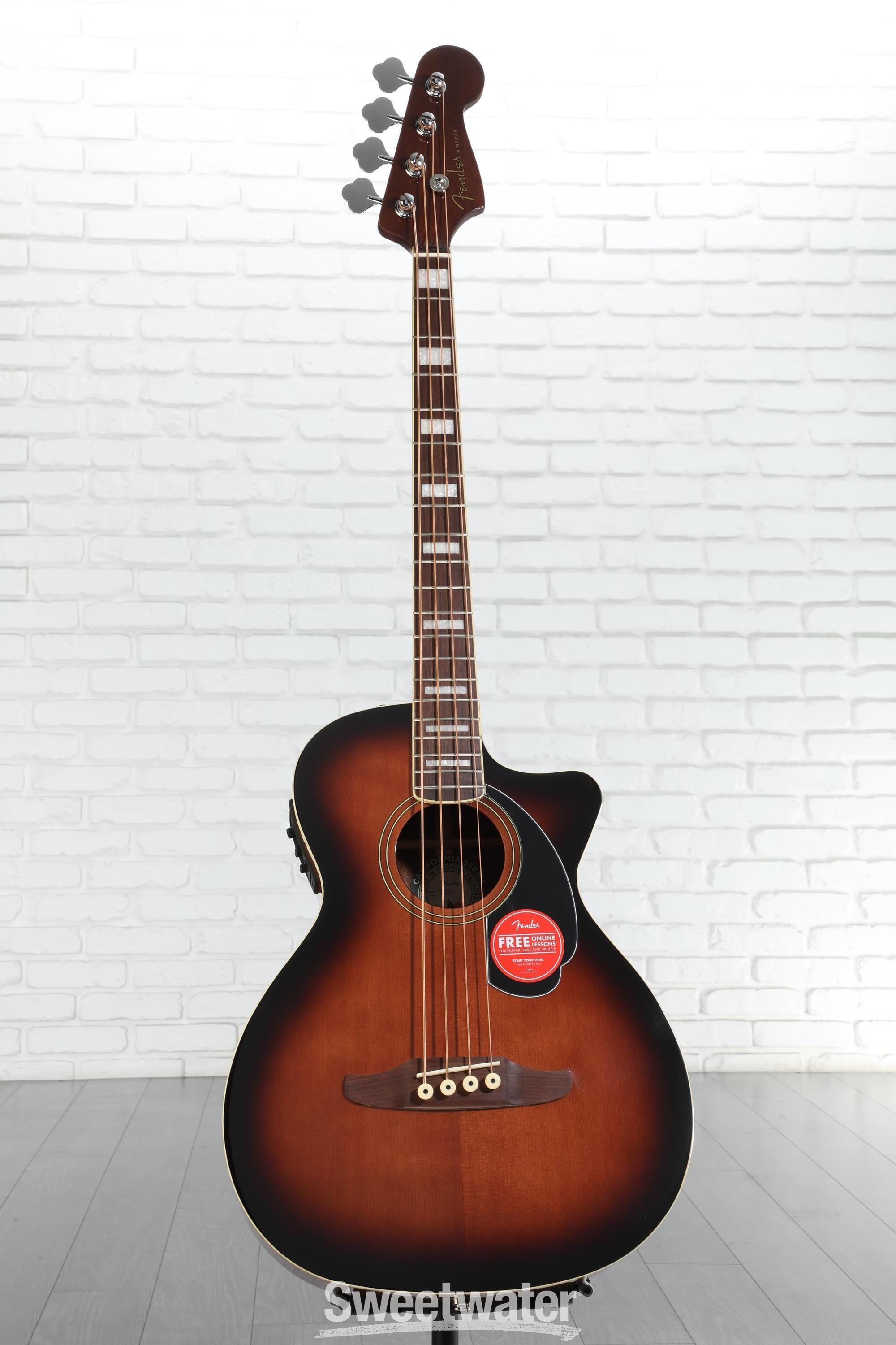 ベース Fender Kingman bass Natual Fender Kingman Acoustic-electric Bass - Shaded Edge Burst | Sweetwater