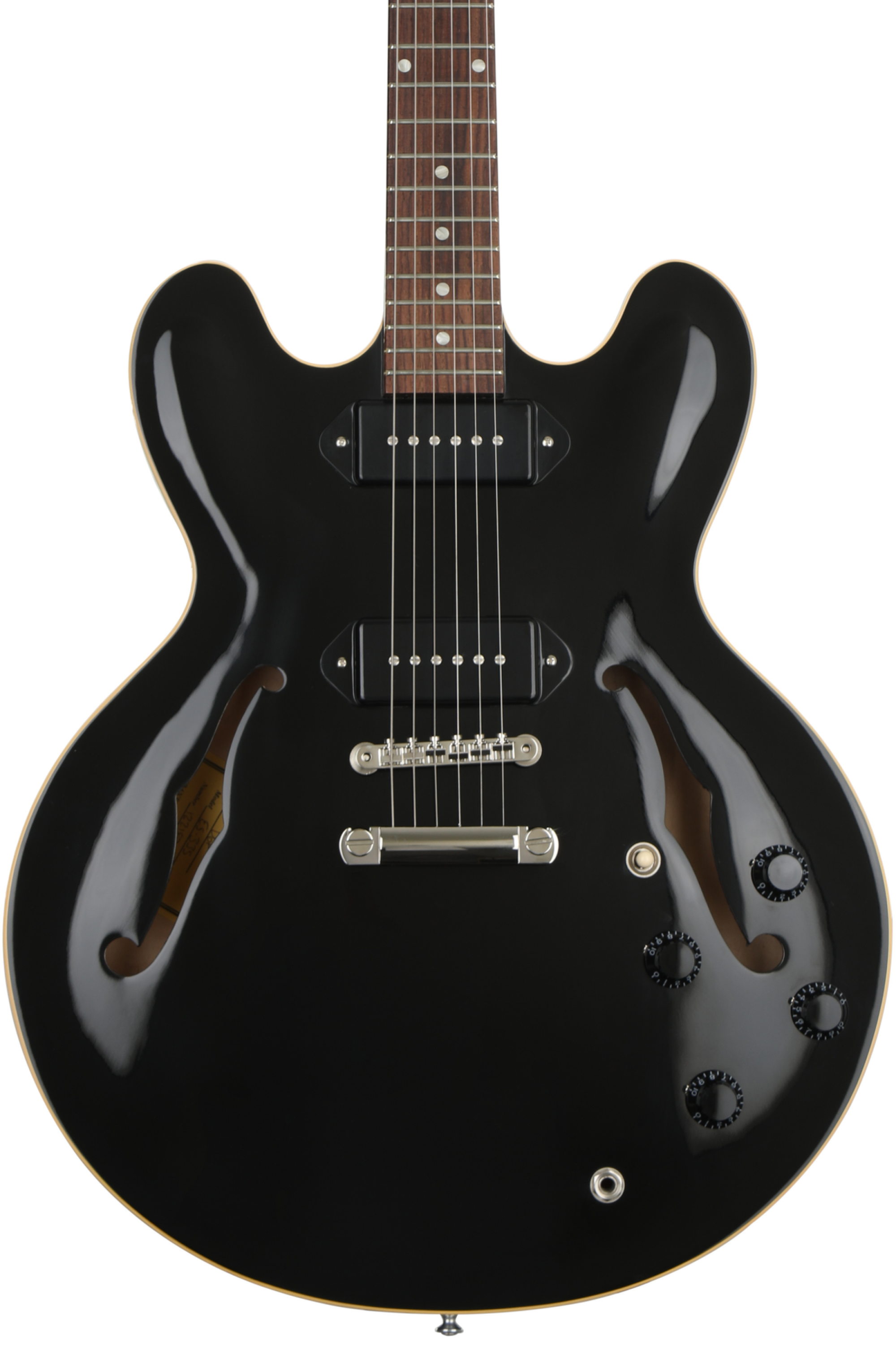 ギター gibson ES-335 Plain Ebony MEMPHIS ES-335 - Vintage Ebony – Dave's Guitar Shop
